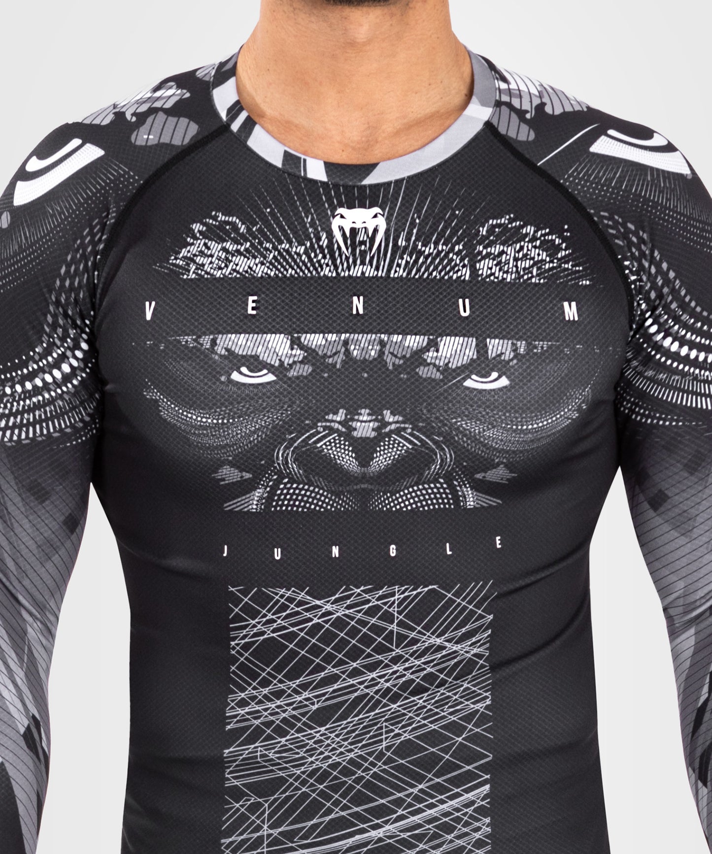 Venum Gorilla Jungle Rashguard Manga Larga - Negro/Blanco