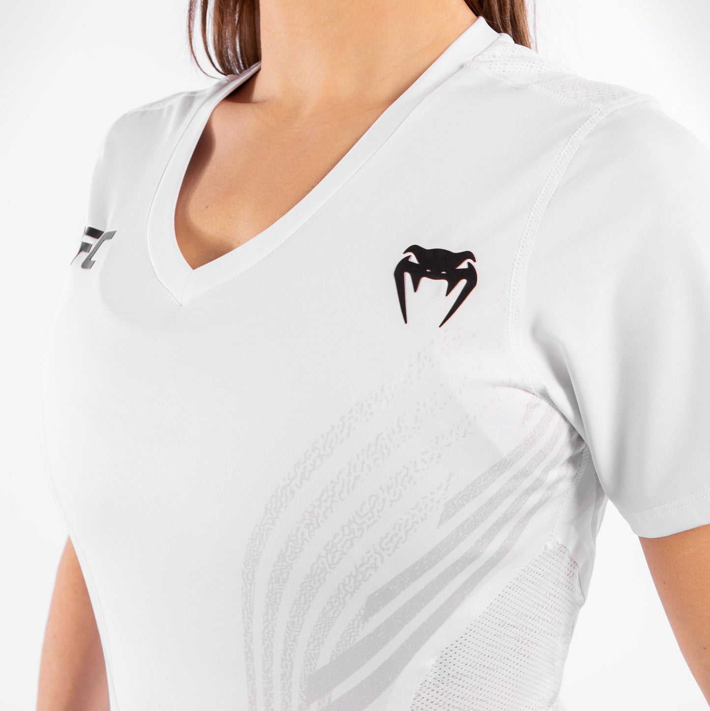 Camiseta Técnica Para Mujer Personalizada UFC Venum Authentic Fight Night - Blanco