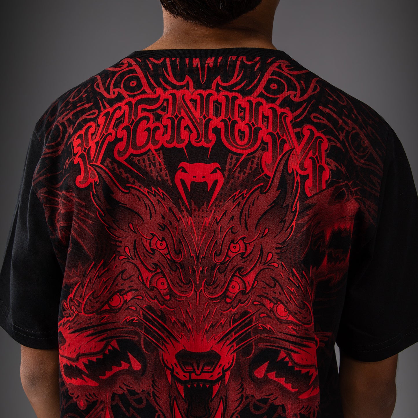 Venum Wolf Atak Camiseta Para Niños – Negro/Rojo