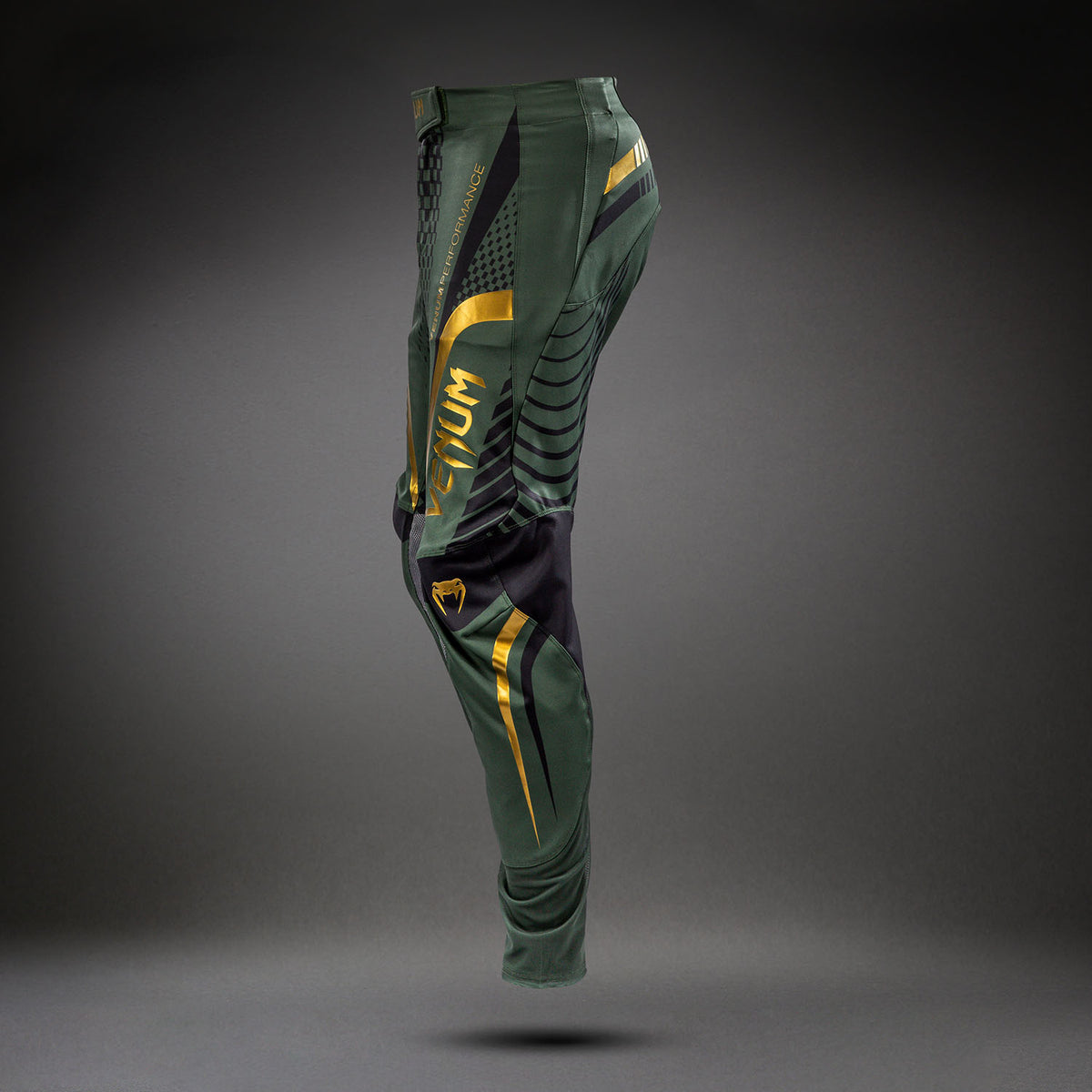 Venum MX Challenger Pantalón de Motorsports - Negro/Verde/Dorado