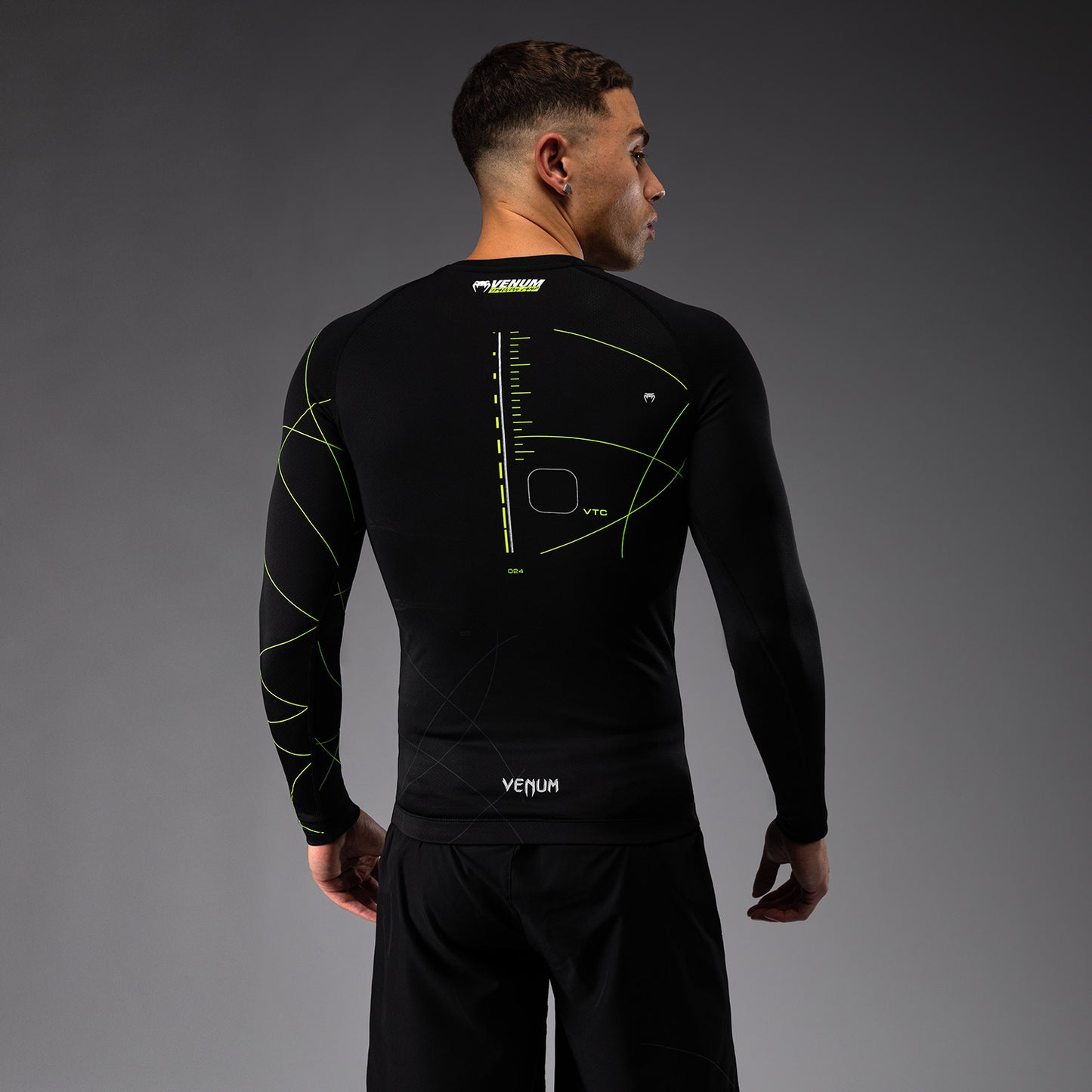 Venum Training Camp 4.0 Lycra de manga larga - Negro/Verde neón