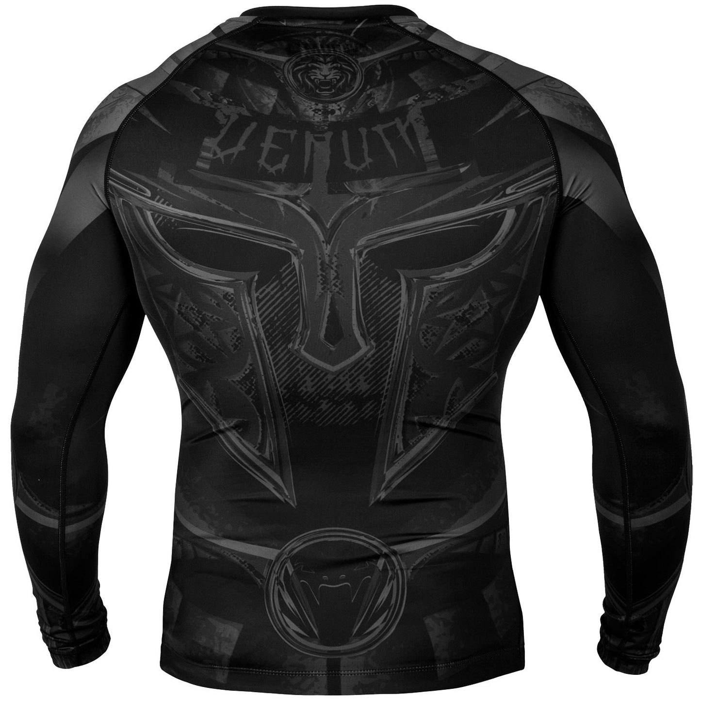 Rashguard Venum Gladiator 3.0  - Mangas Largas – Negro/Negro