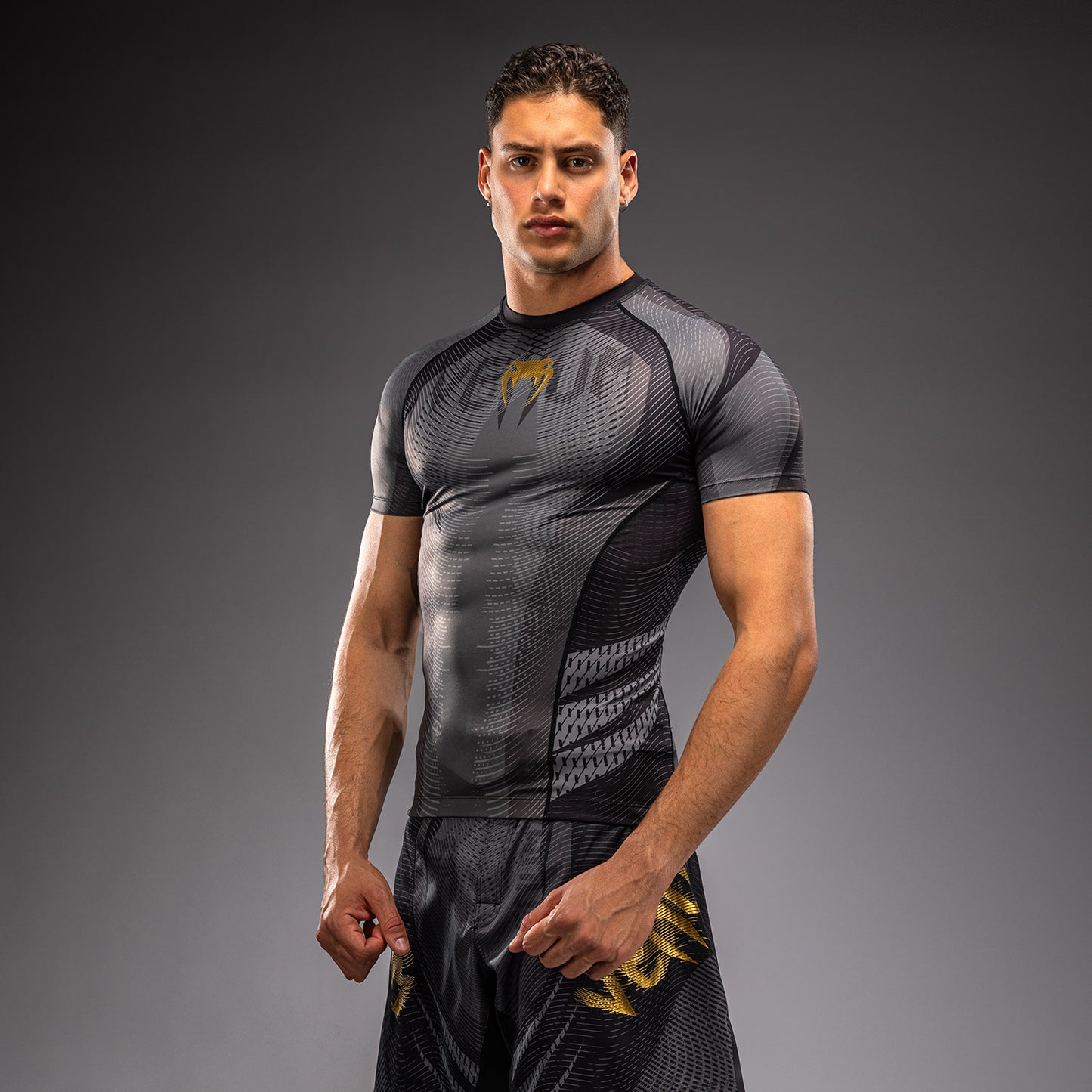 Venum Galactic 3.0 Rashguard Manga Corta - Negro/Oro