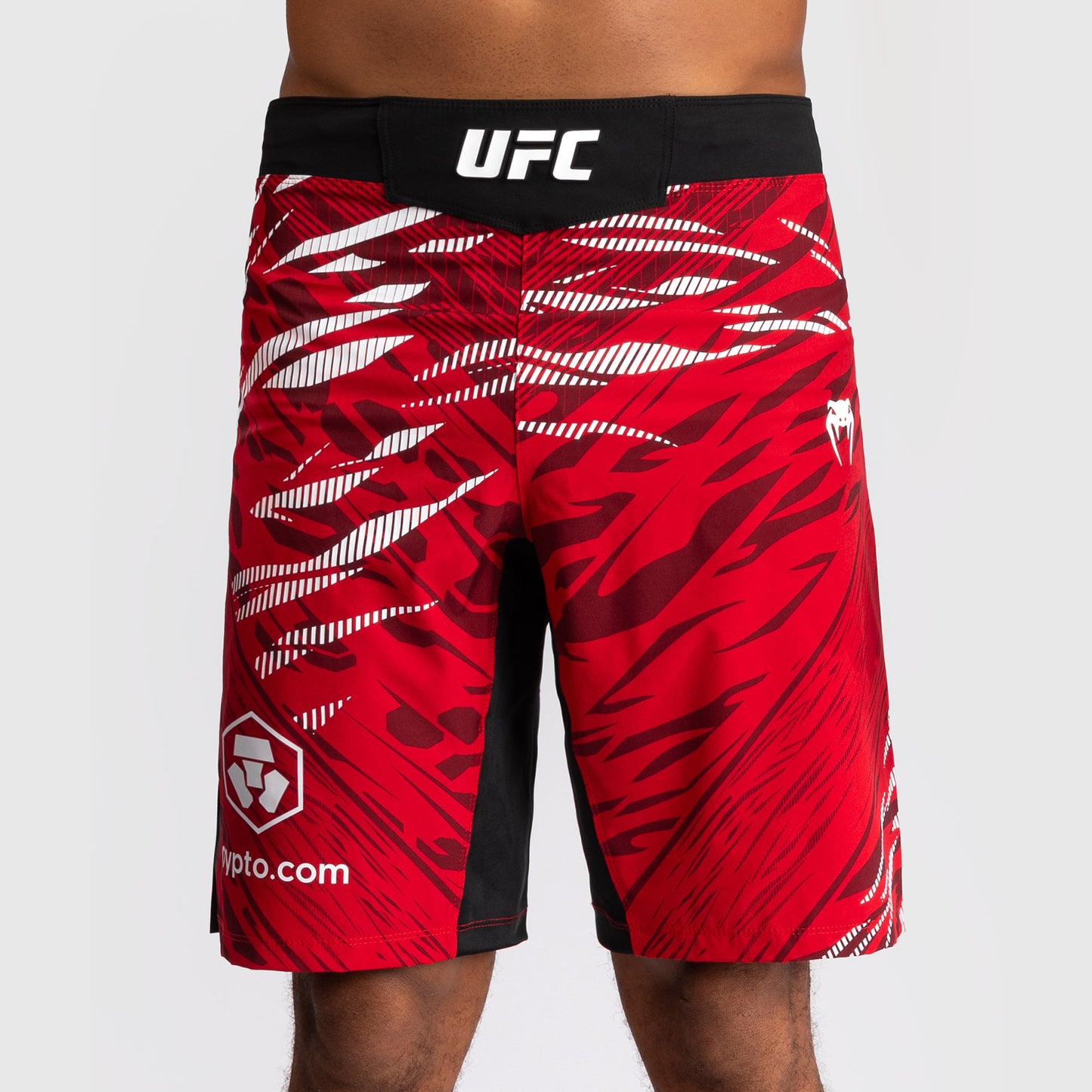 UFC Fusion by Venum Personalizados Authentic Fight Night Shorts de Lucha para Hombre - Ajuste Largo - Rojo