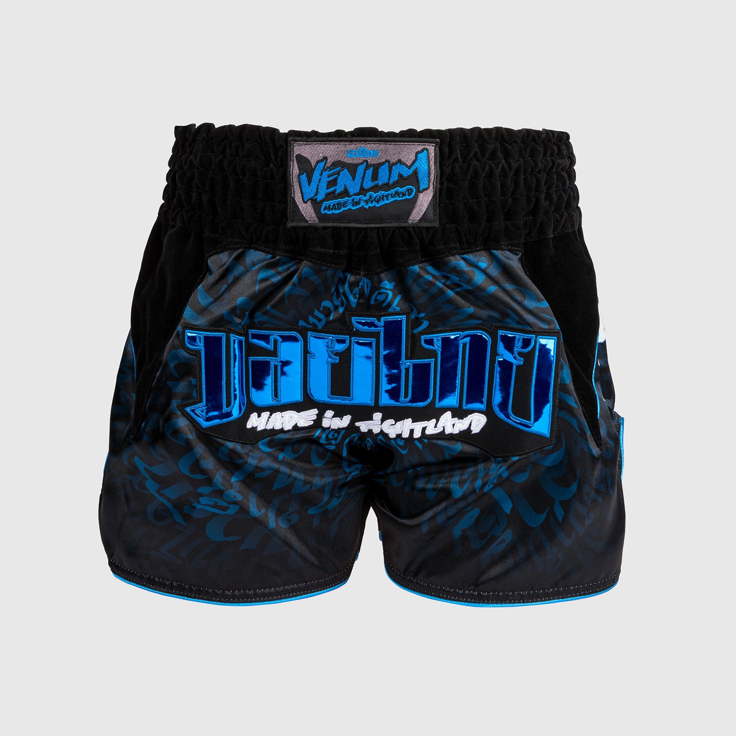 Venum Attack Pantalones cortos de Muay Thai - Negro/Azul