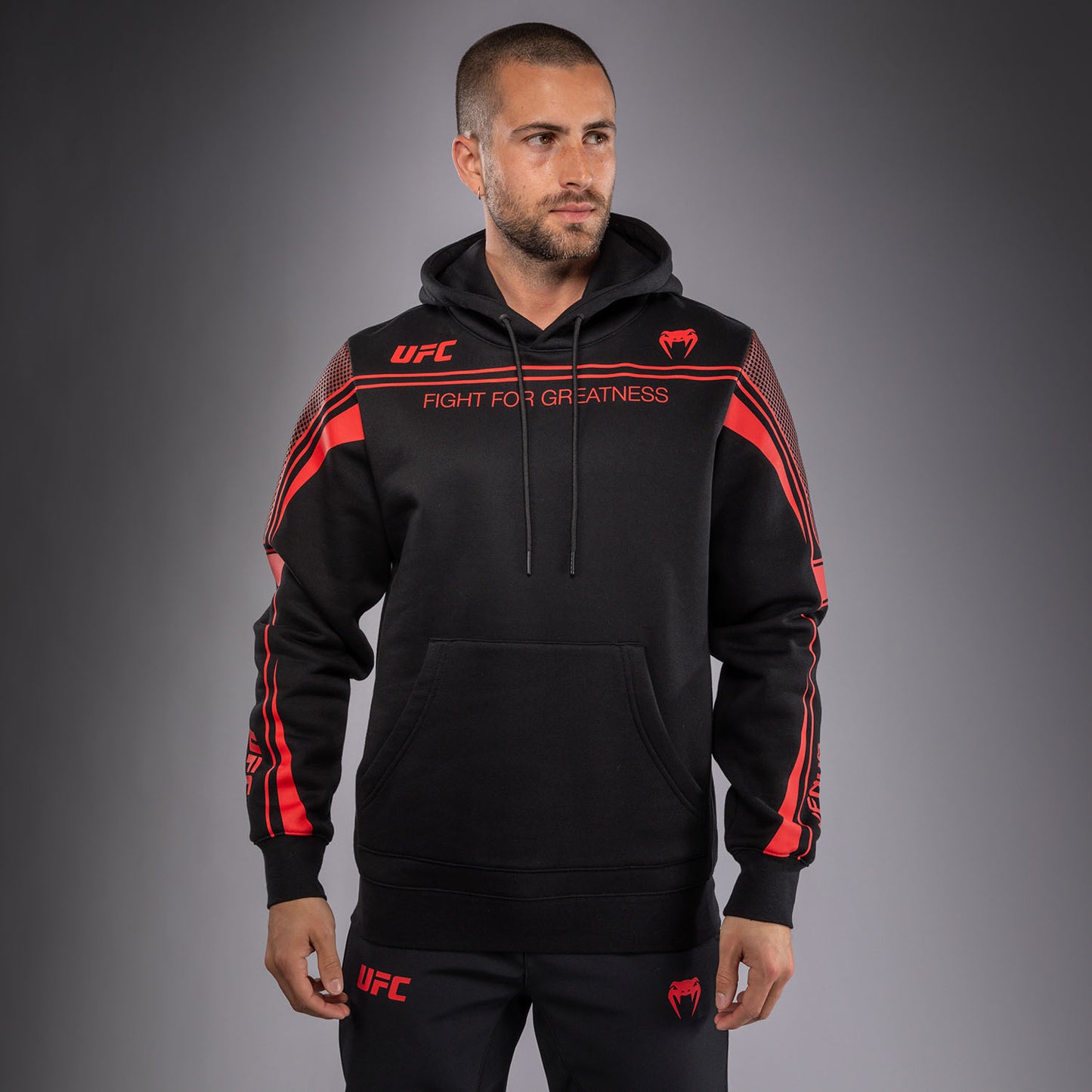 Venum UFC Unity by Venum Authentic Fight Week Sudadera con Capucha para Hombre - Negro
