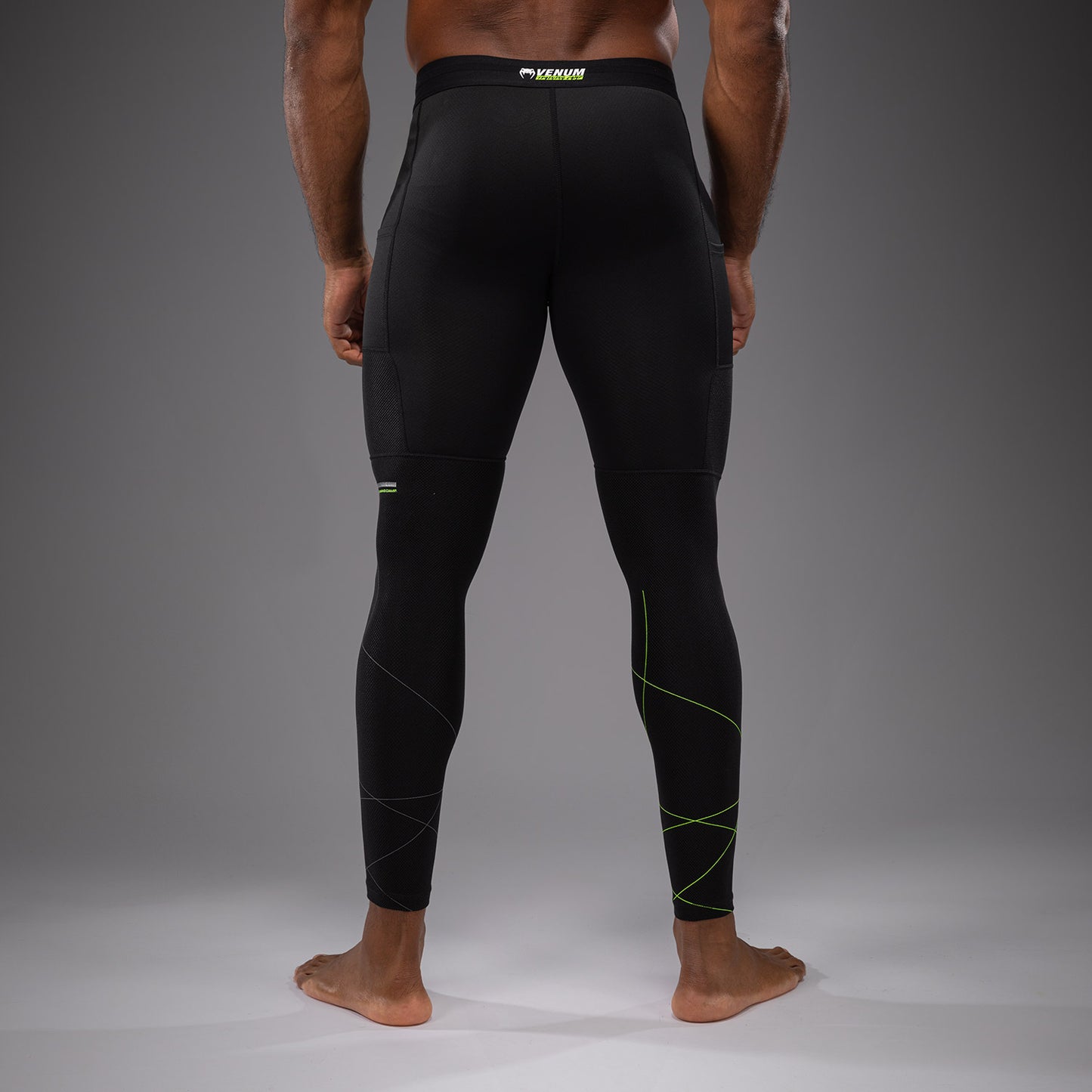 Venum Training Camp 4.0 Spats - Negro/Verde neón