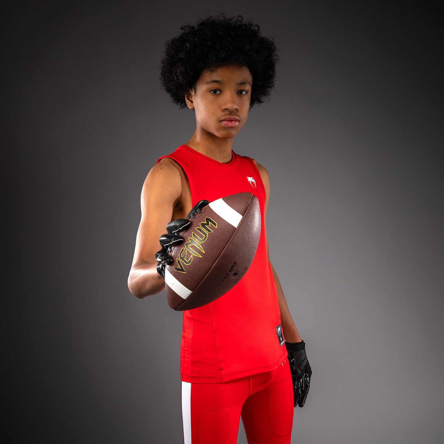 Venum Elite Football Camiseta de Compresión Sin Mangas para Fútbol Infantil - Rojo