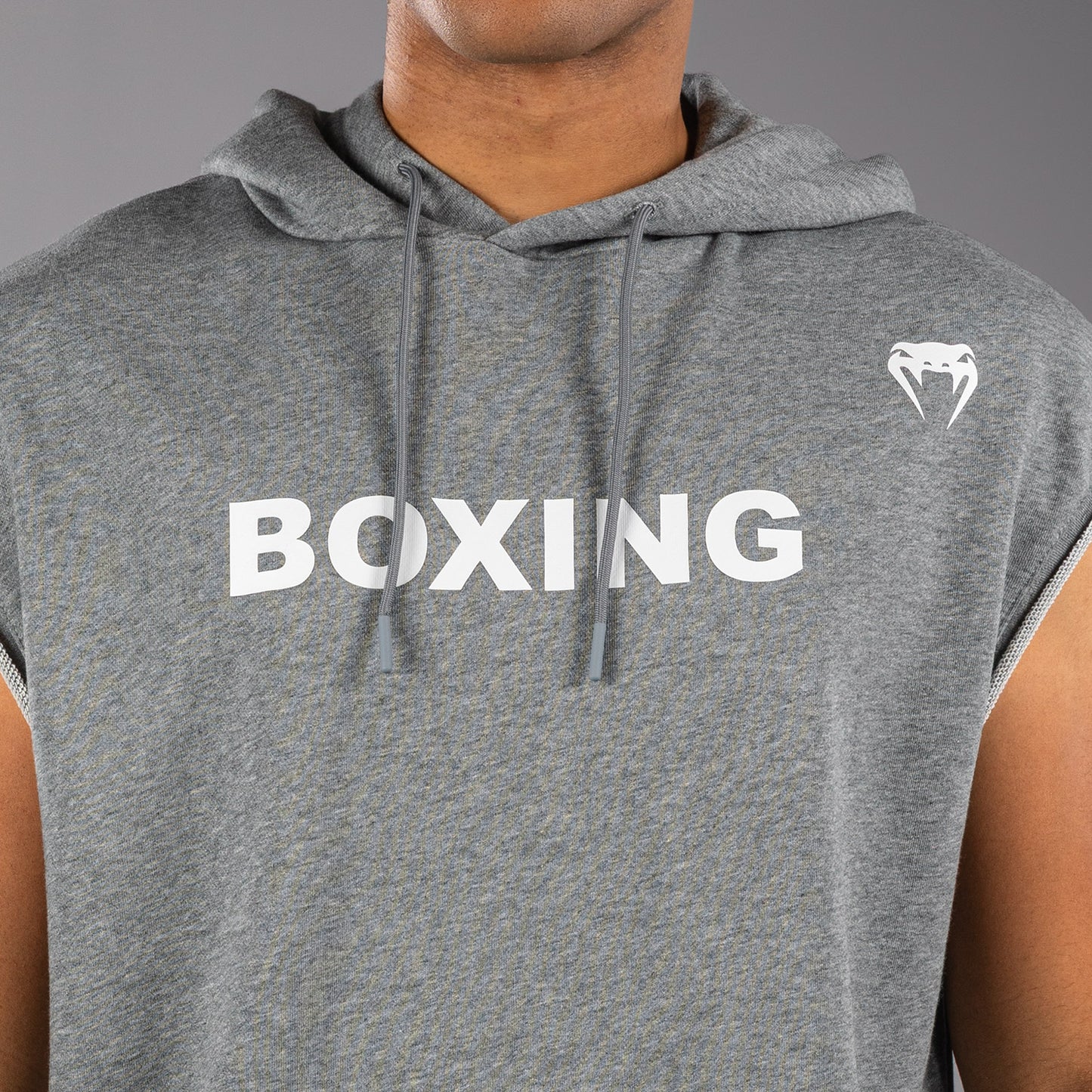 Venum Boxing VT Sudadera con Capucha Sin Mangas – Gris Jaspeado