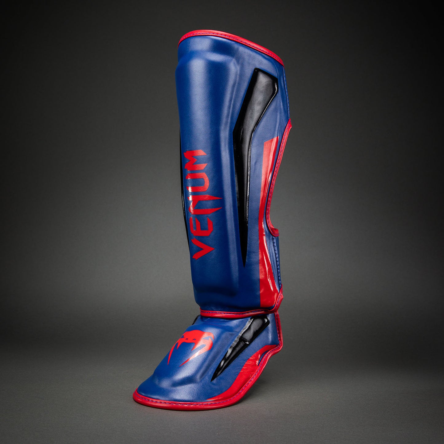 Venum Elite Protectores de Espinillas - Azul Oscuro/Rojo