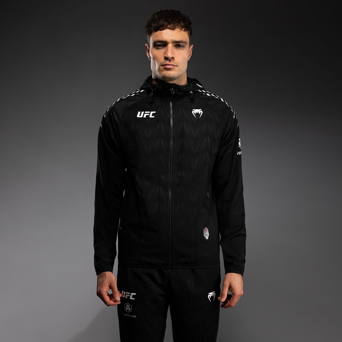 UFC Zenith by Venum Authentic Fight Night Sudadera de walkout Hombre Personalizado - Negro