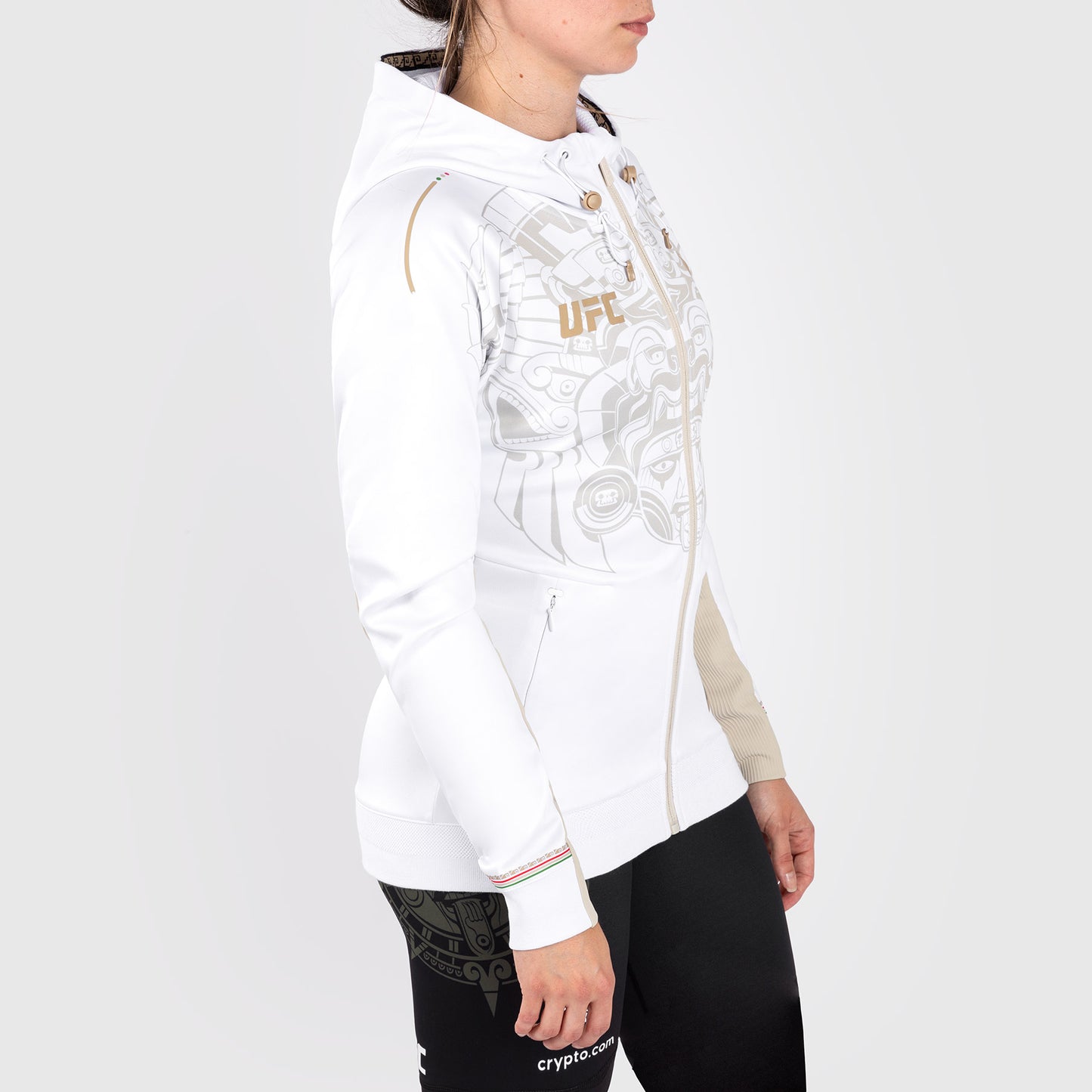 Noche UFC by Venum Authentic Fight Night Sudadera con capucha para mujer - Blanco