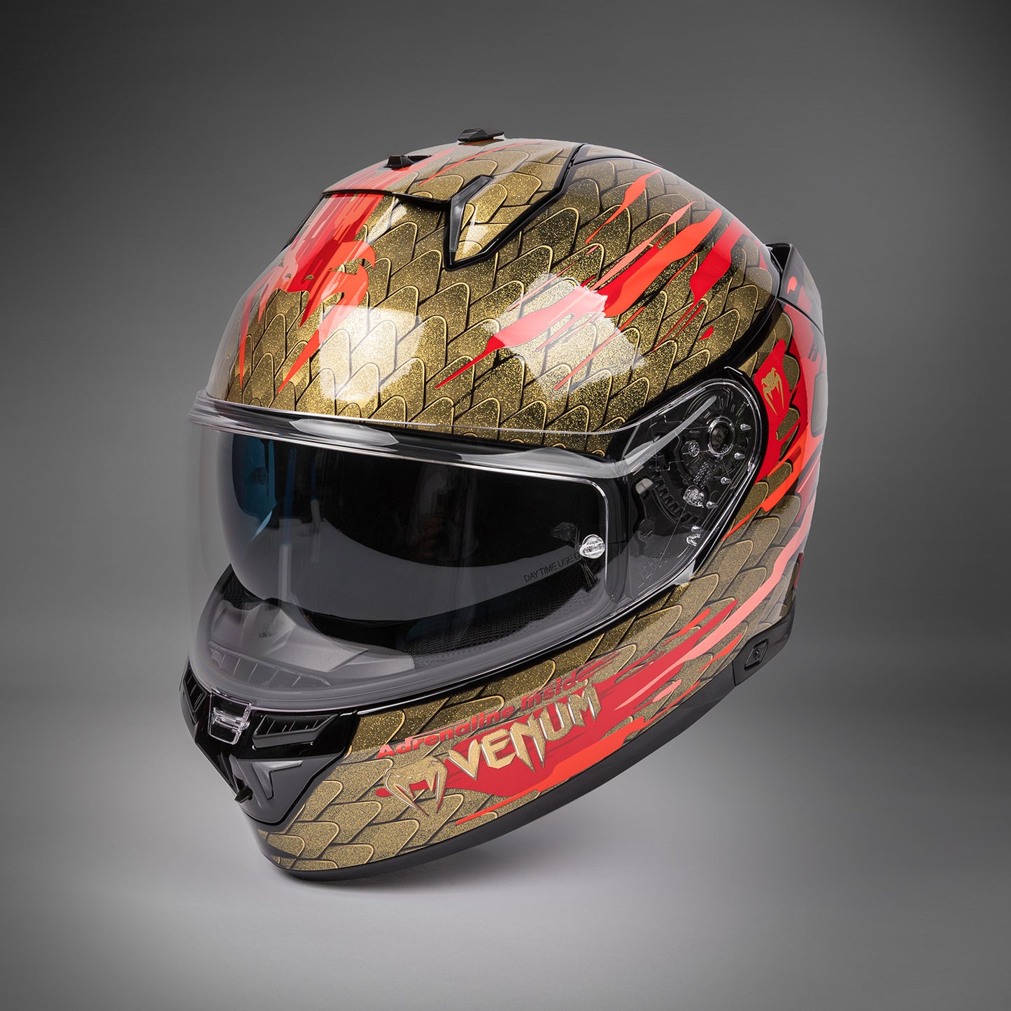 Casco de moto Venum x Shark SKWAL i3 - Rojo/Dorado