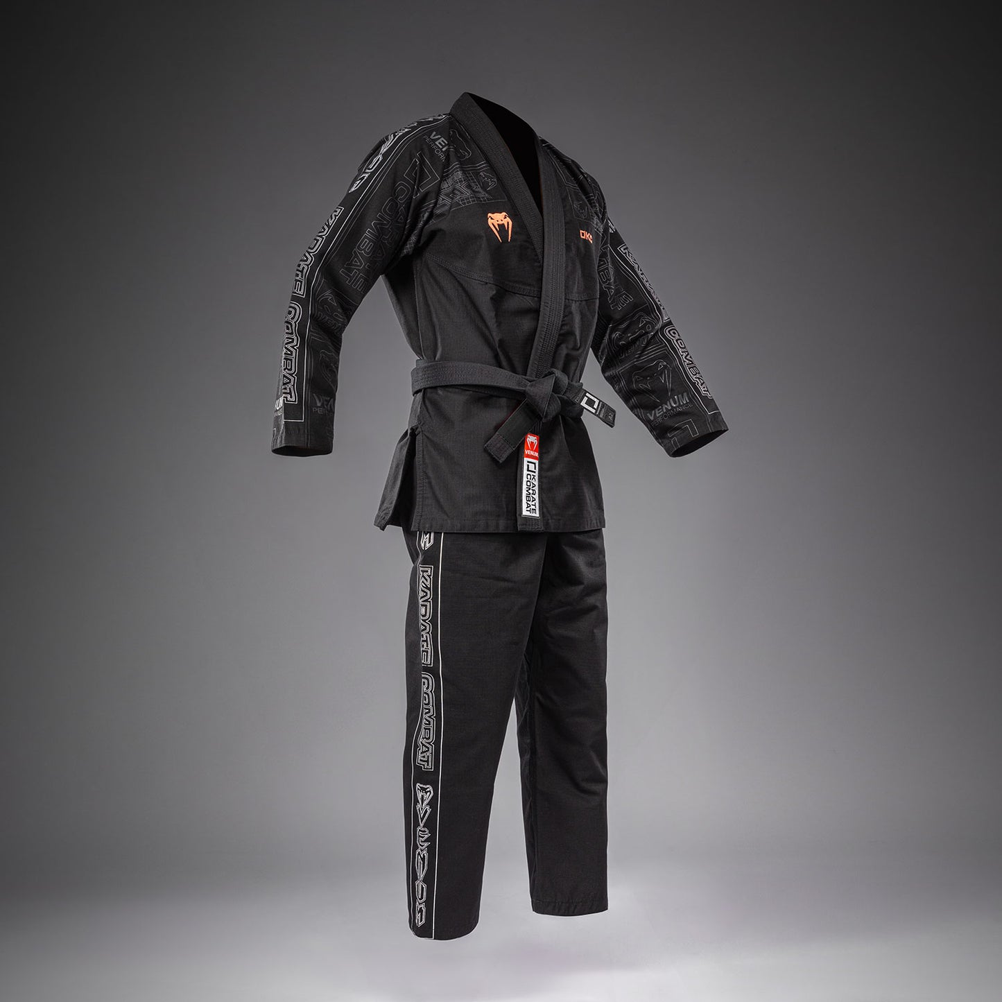 Karate Combat by Venum Kimono de BJJ – Negro/Gris