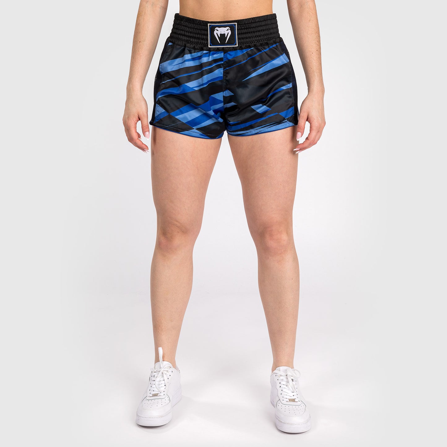 Venum Abyss Pantalones Cortos de Muay Thai para Mujer - Azul Sombra