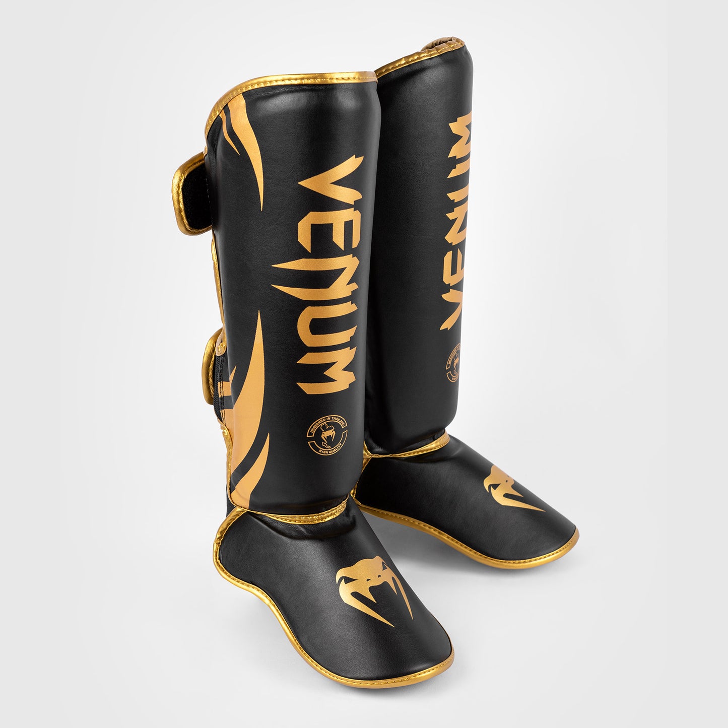 Venum Challenger Espinilleras de pie - Negro/Oro