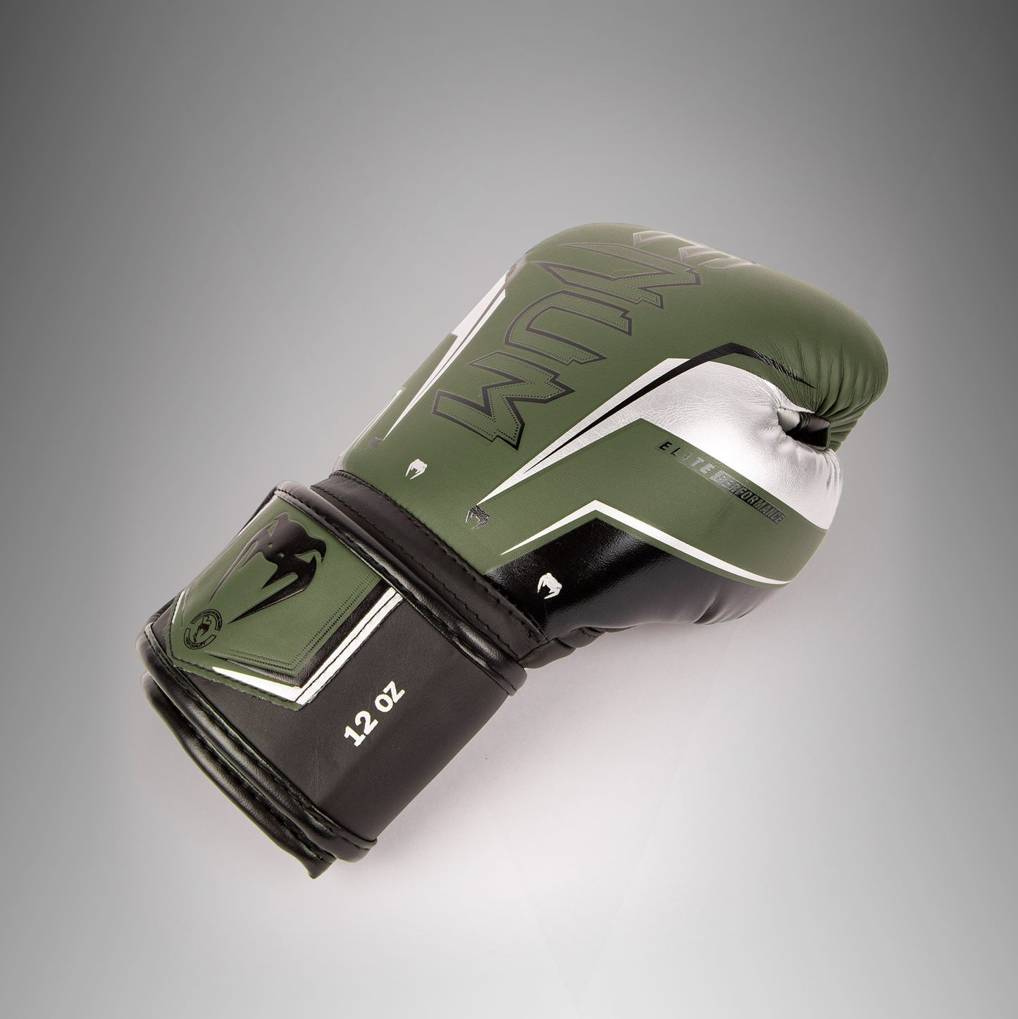 Guantes de boxeo Venum Elite Evo - Caqui/Plateado