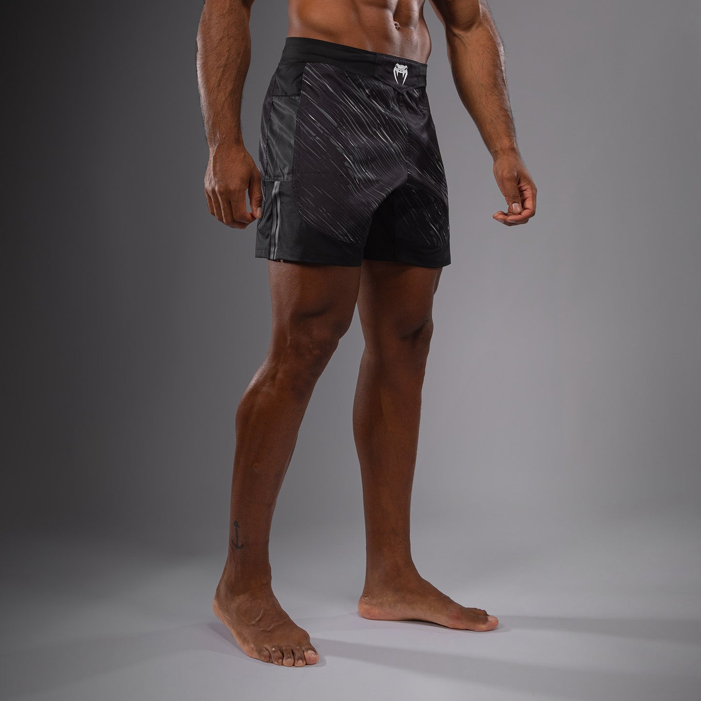 Venum Rapid Light Pantalones de Lucha - Negro/Gris Tormenta