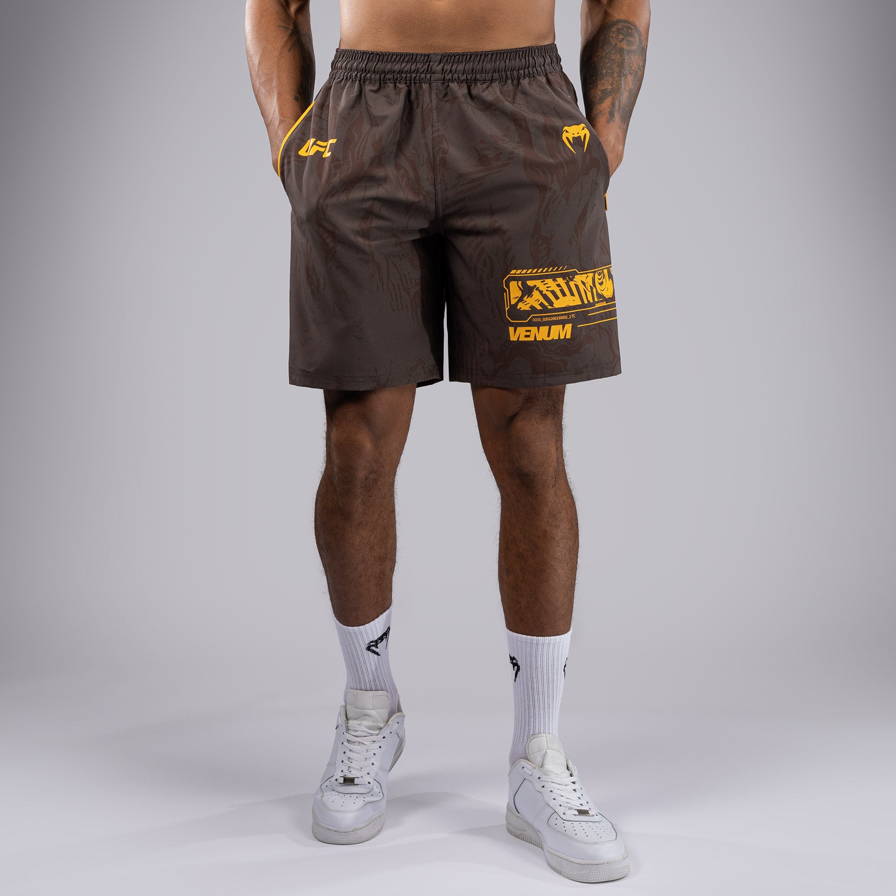 UFC Fusion by Venum Fight Week Shorts de Rendimiento para Hombre - Marrón tierra