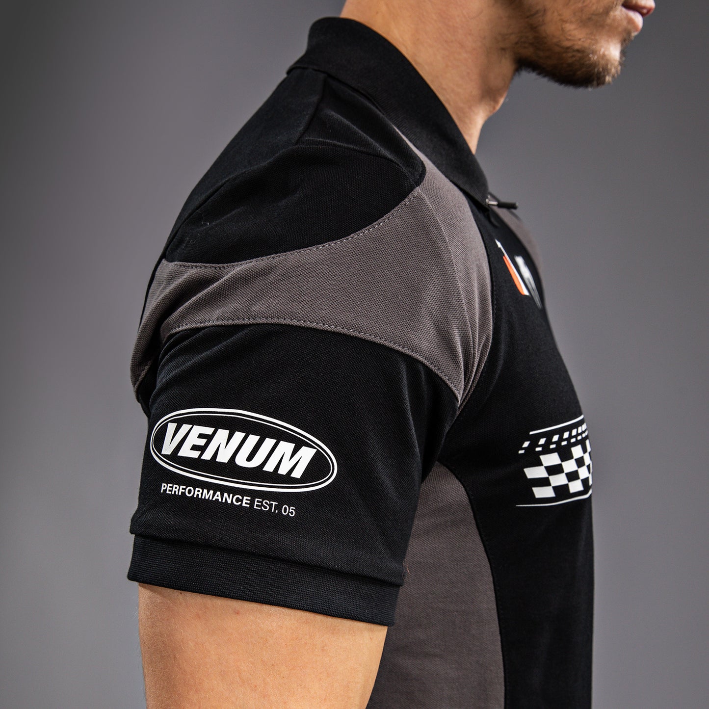 Venum Motorsport Polo de Algodón - Negro Profundo