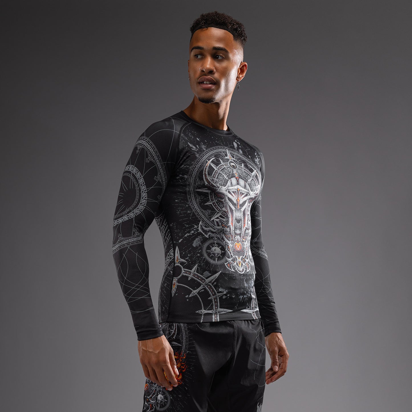 Venum Gladiator 5.0 Camiseta De Manga Larga Para Hombre - Negro/Plata