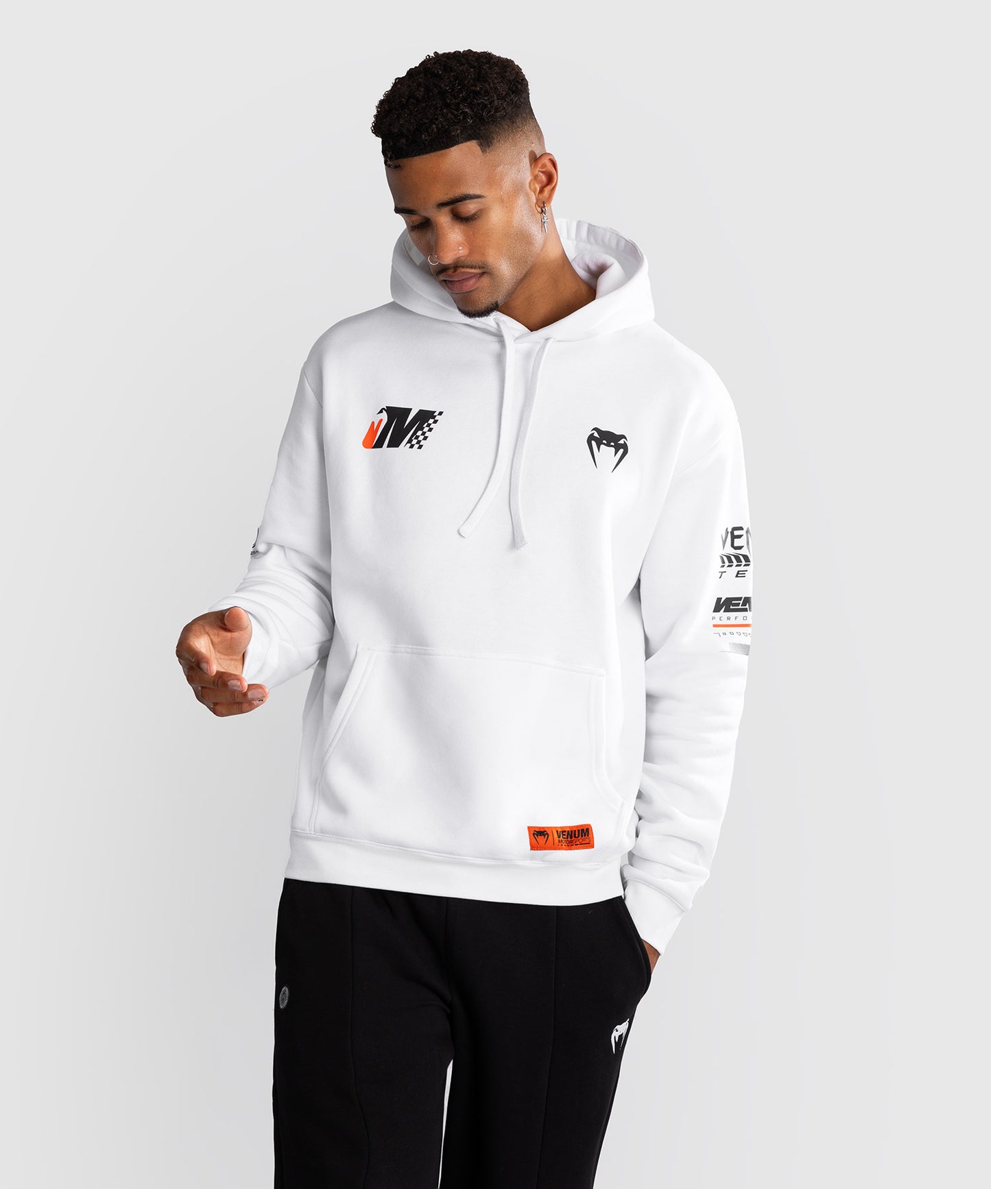 Venum Motorsport Sudadera con Capucha - Blanco Nieve