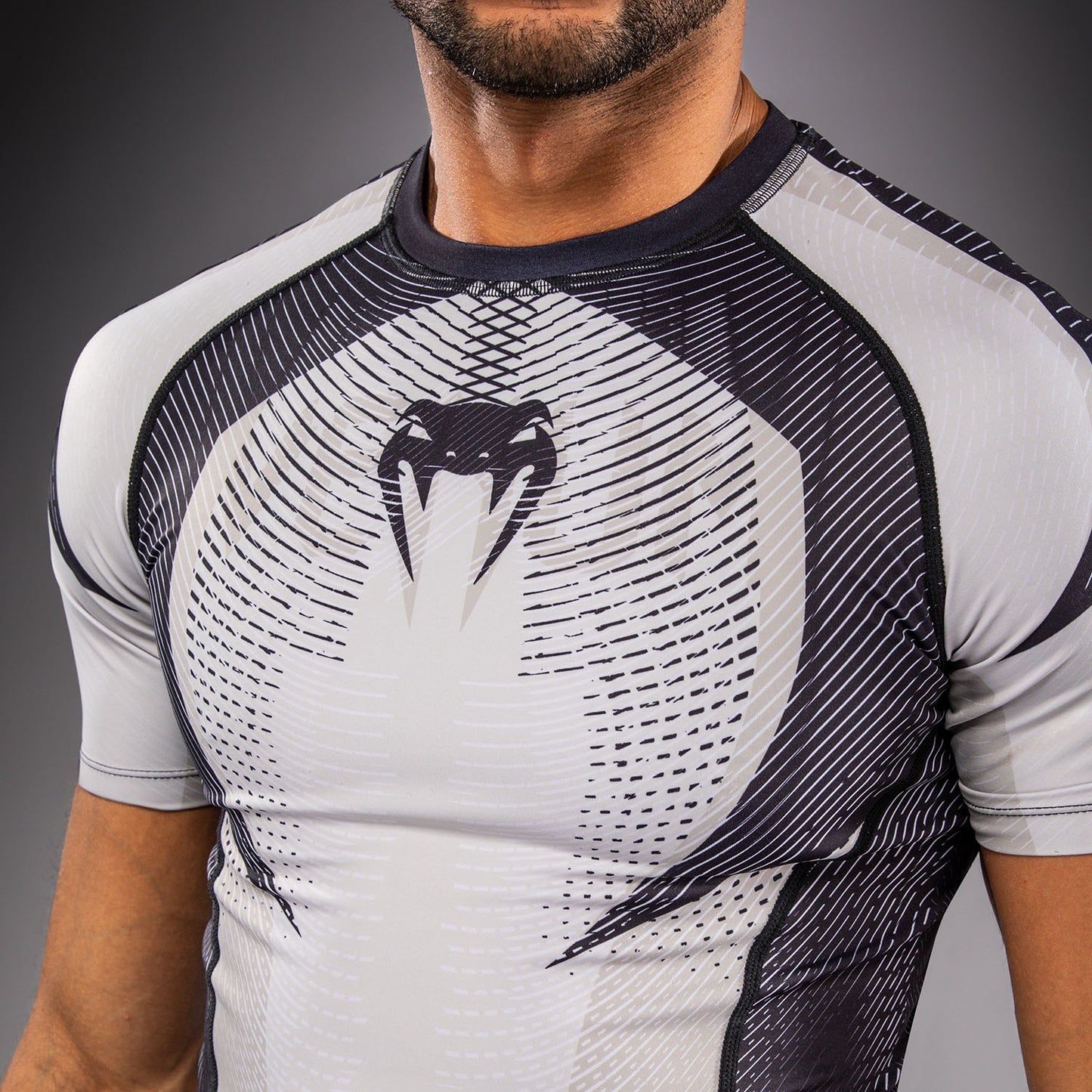 Venum Galactic 3.0 Rashguard Manga Corta - Blanco Hueso/Negro