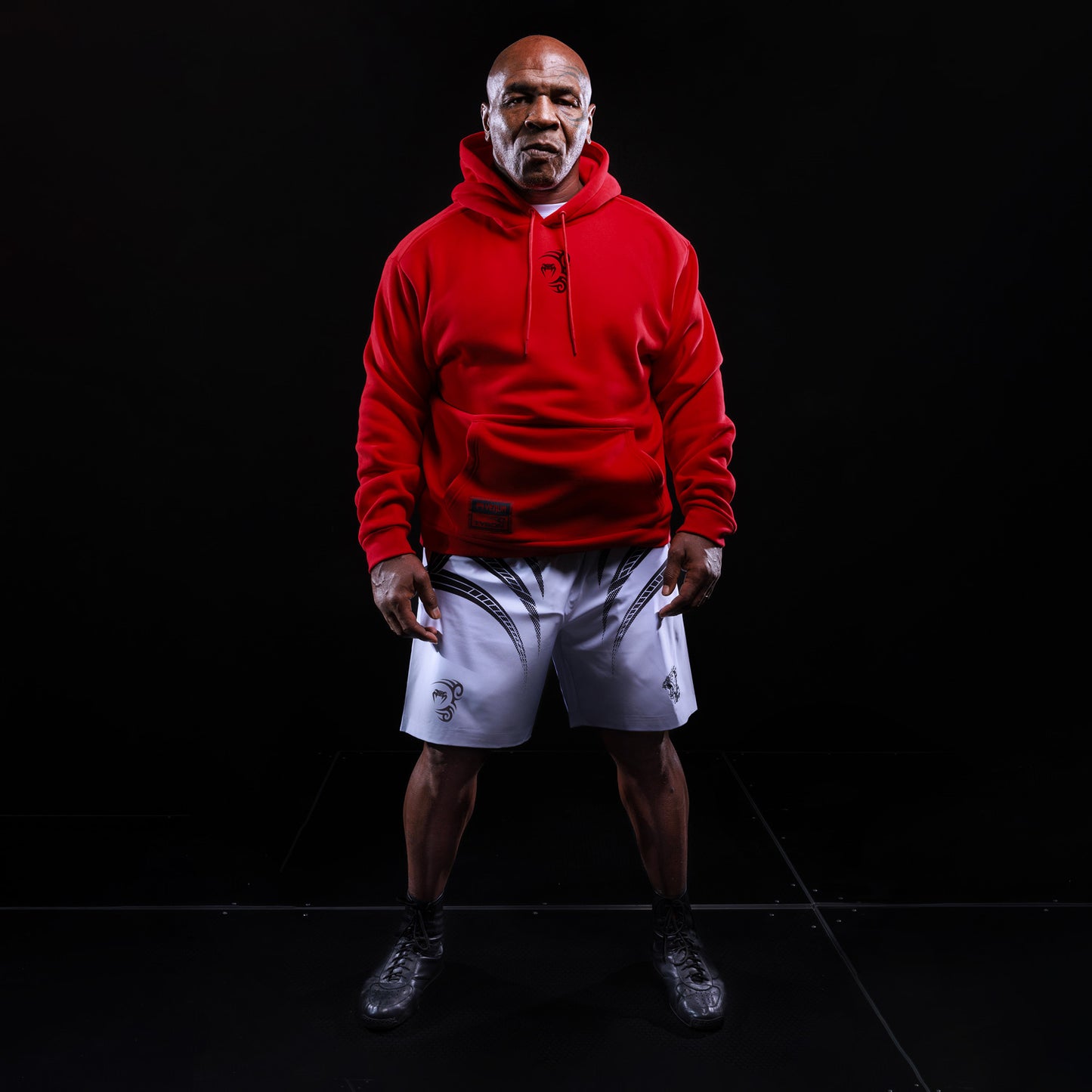 Venum x Mike Tyson Tiger Sudadera con Capucha - Rojo Intenso/Negro Profundo