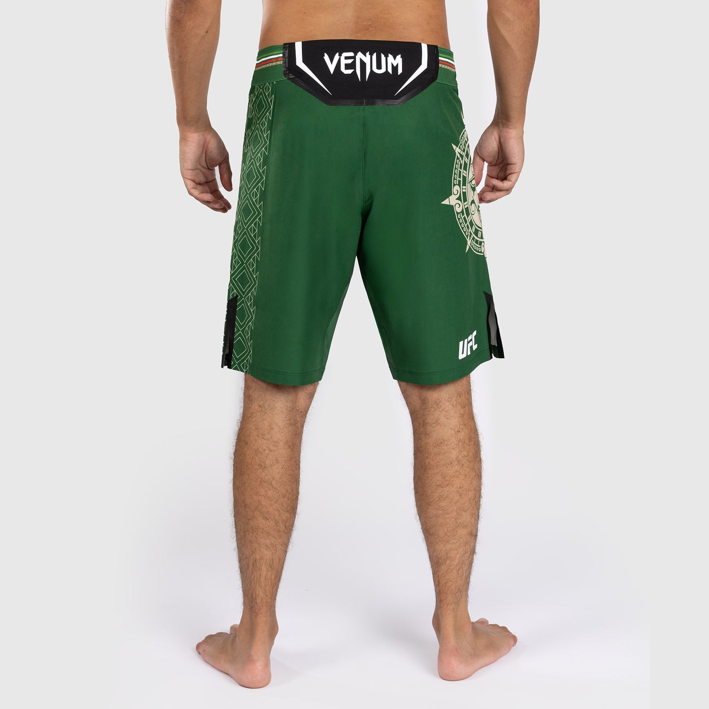 Noche UFC by Venum Authentic Fight Night Pantalones cortos de combate para hombre - Corte largo - Verde