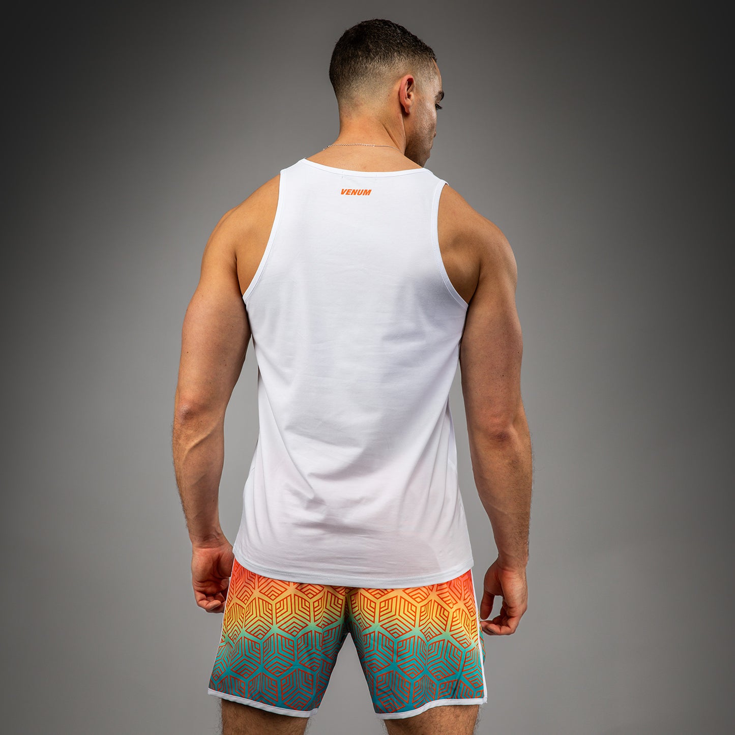 Venum Echo Tank Top - Blanco/Naranja Atardecer