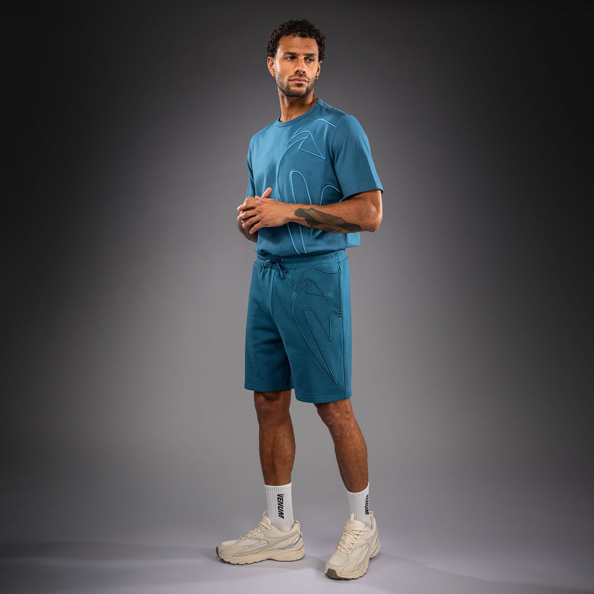 Venum Giant 3D Short de Algodón - Azul Océano