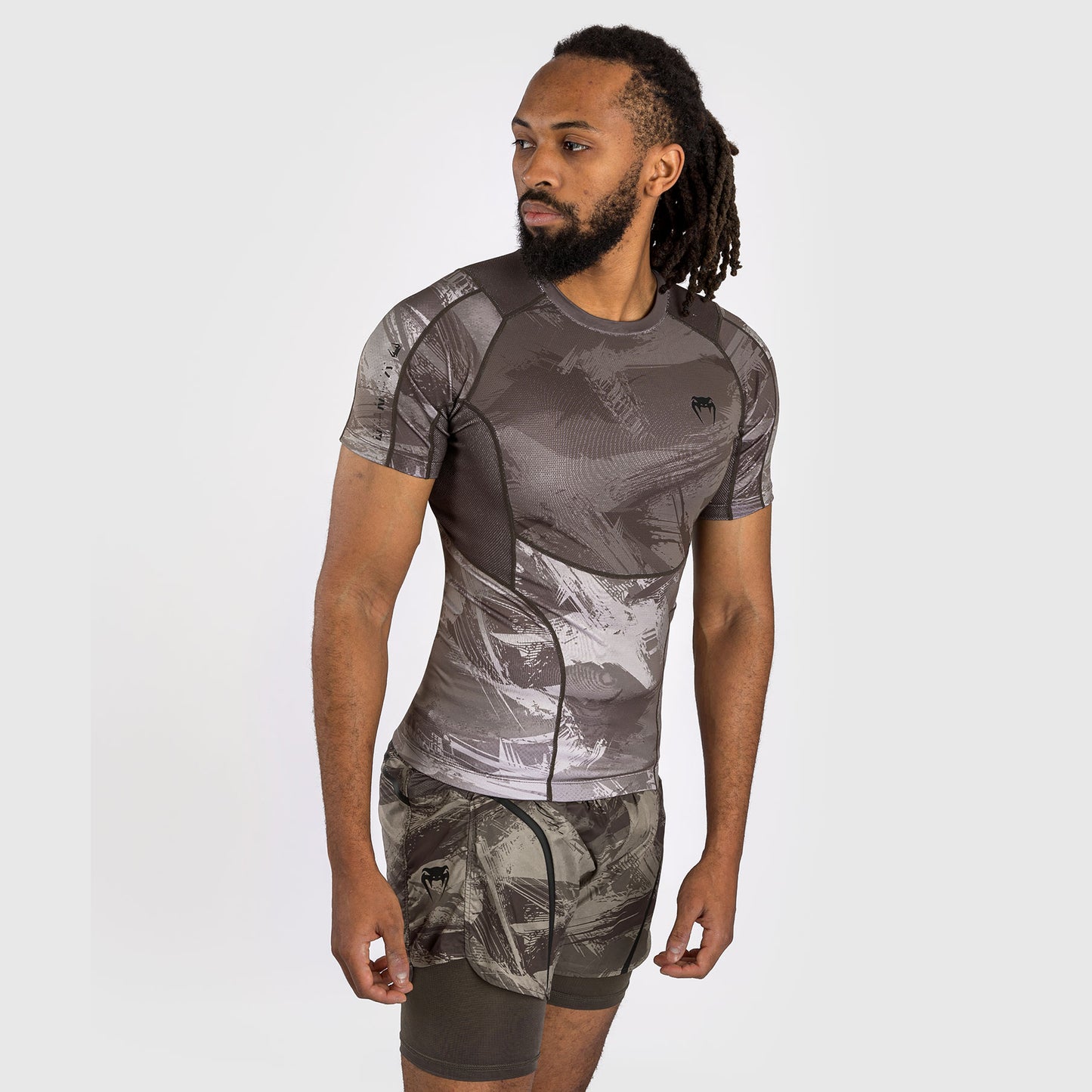 Venum Electron 3.0 Lycra Manga Corta - Sable