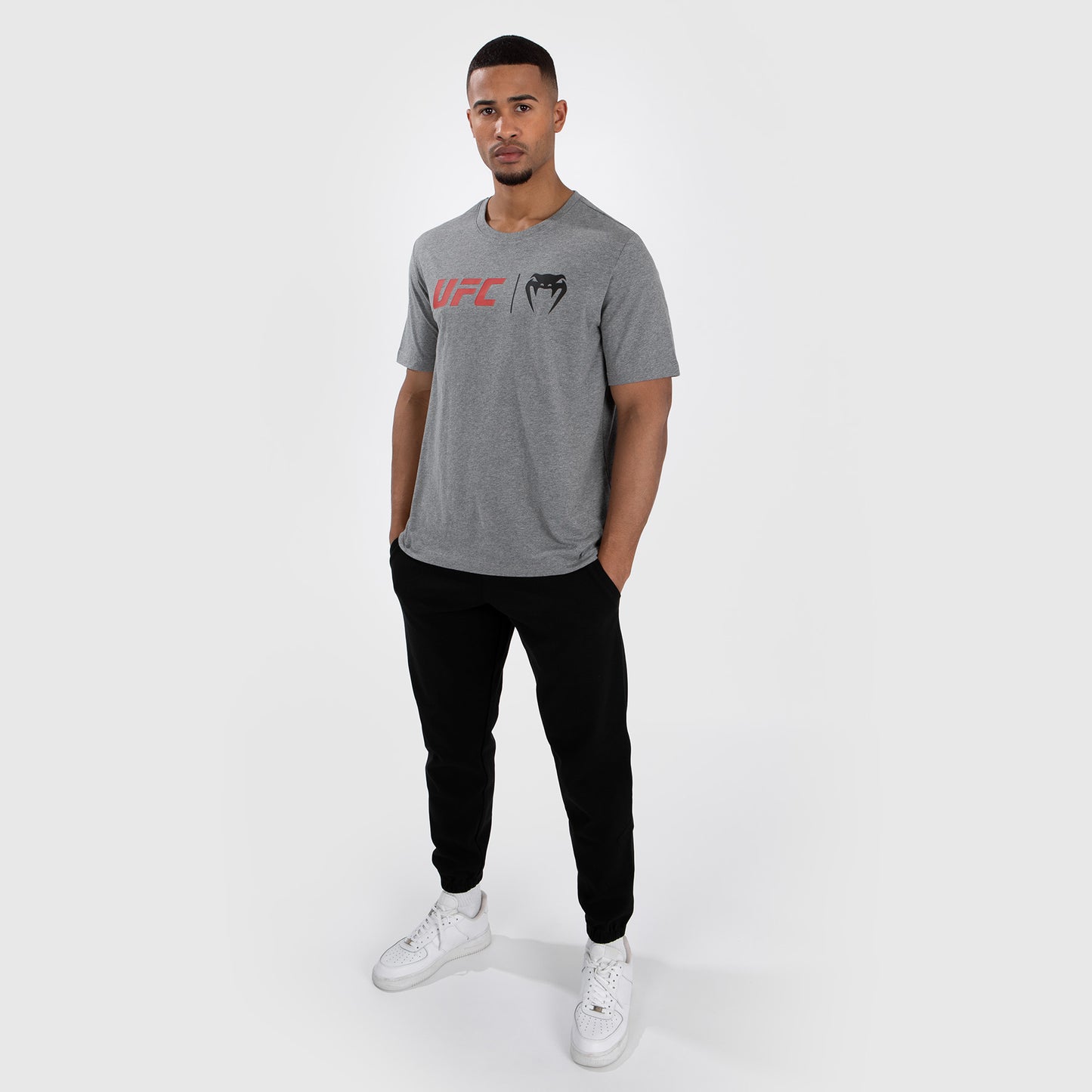 UFC Venum Classic  Camiseta - Gris/Rojo