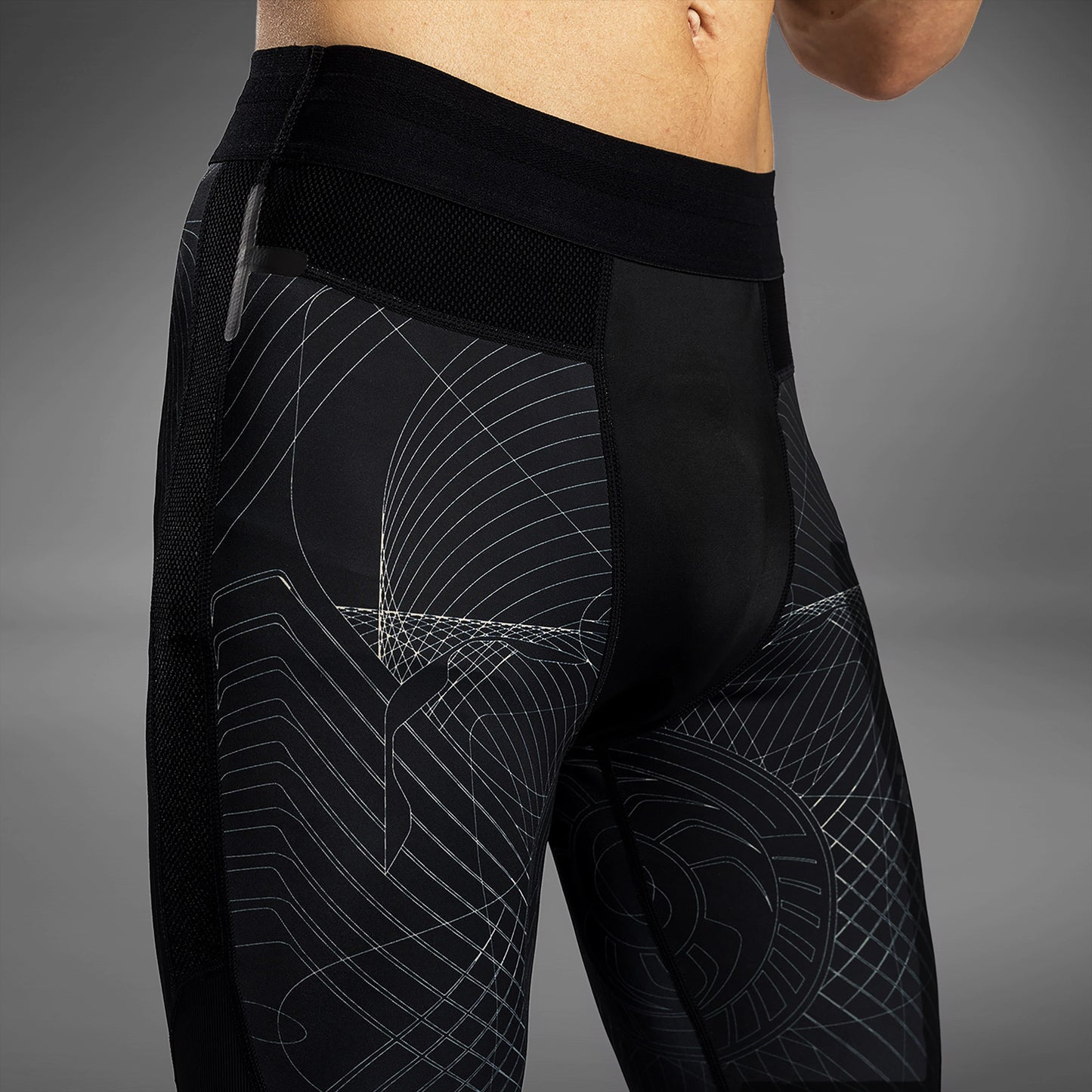 Venum G-Fit Air Spats para Hombre - Negro Profundo/Arena del desierto