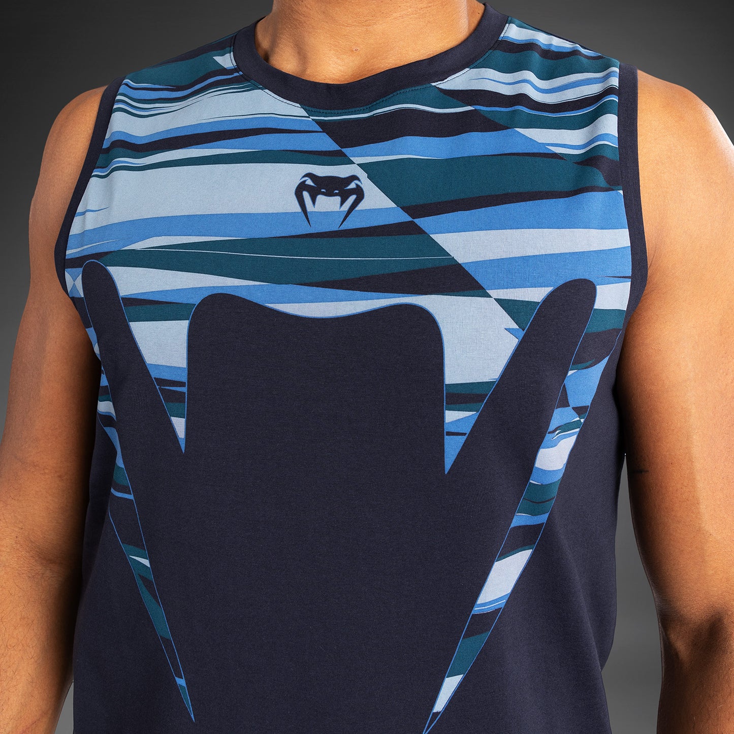 Venum Rapid Camiseta de Tirantes para Hombre - Snake Head - Azul Ámbar