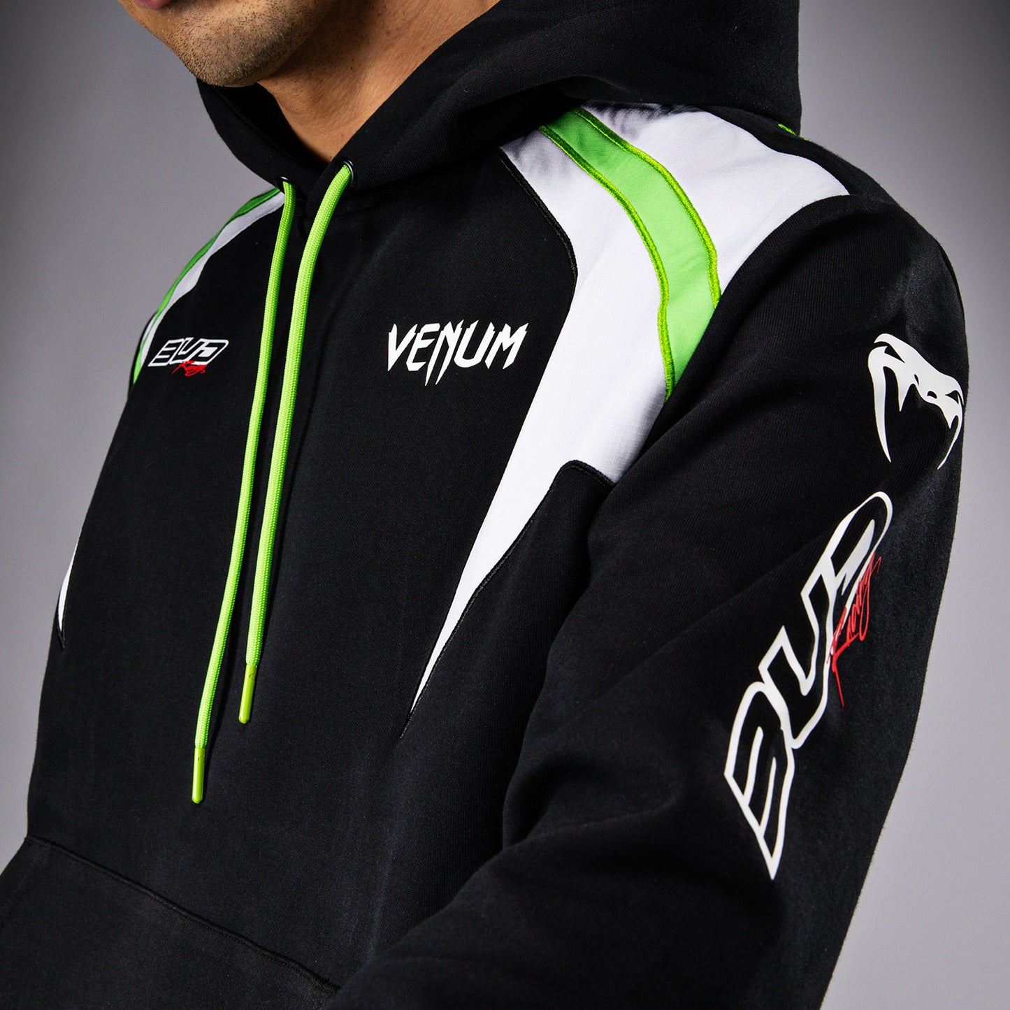 Venum x Bud Racing Sudadera con capucha para hombre - Negro/Blanco/Verde lima