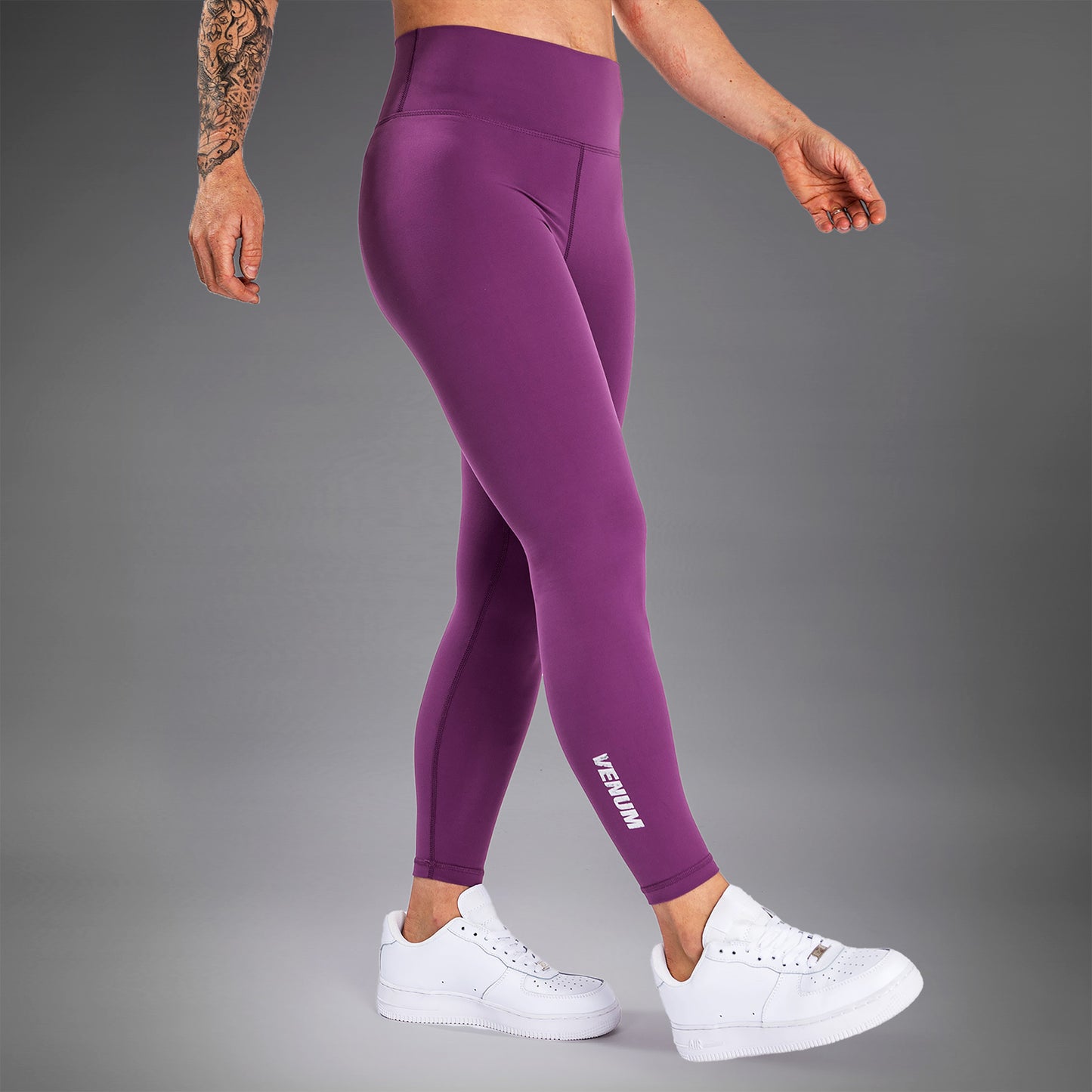 Leggings Venum Essential Lifestyle - Orquídea Oscuro/Plata Cepillada