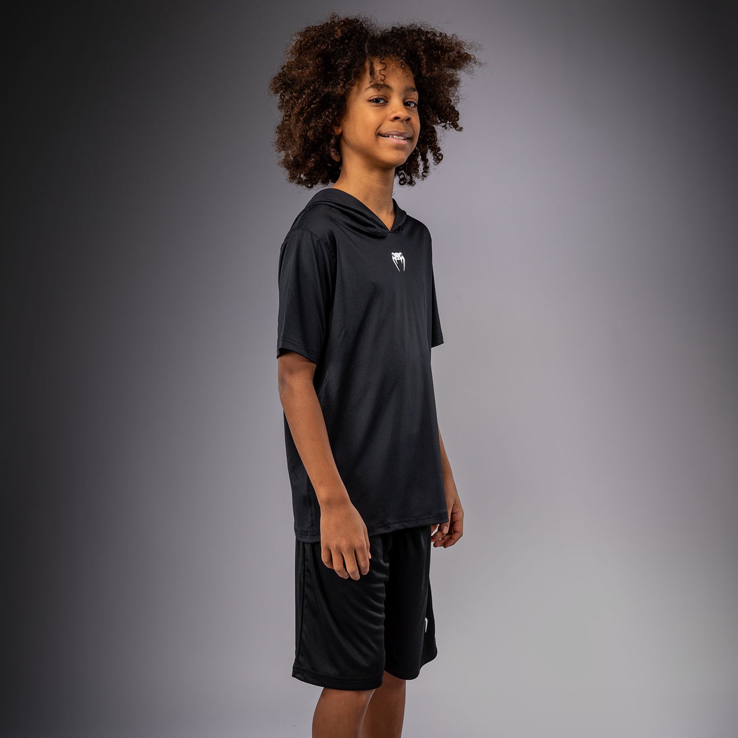Venum Elite Sudadera Dry-Tech Manga Corta Para Niños - Negro