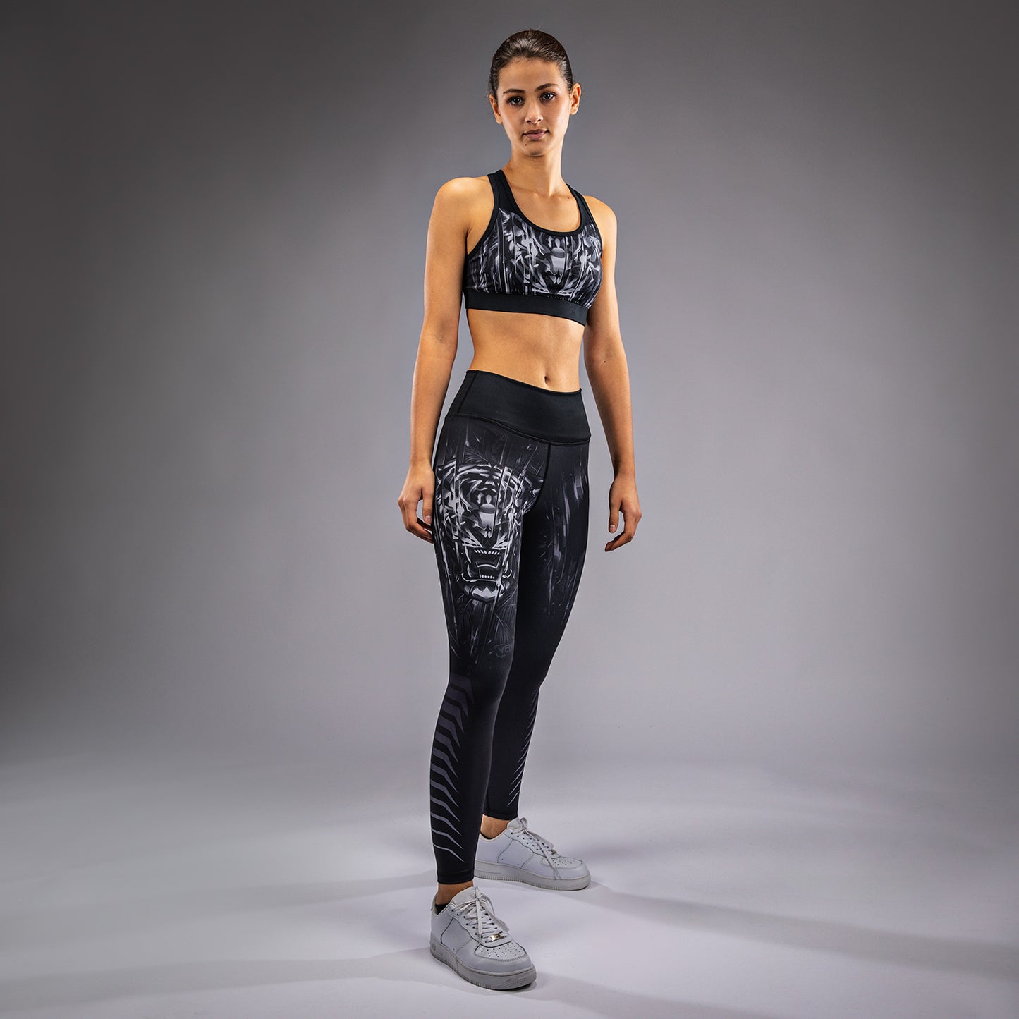 Venum Tiger Leggings para Mujer - Negro/Plata