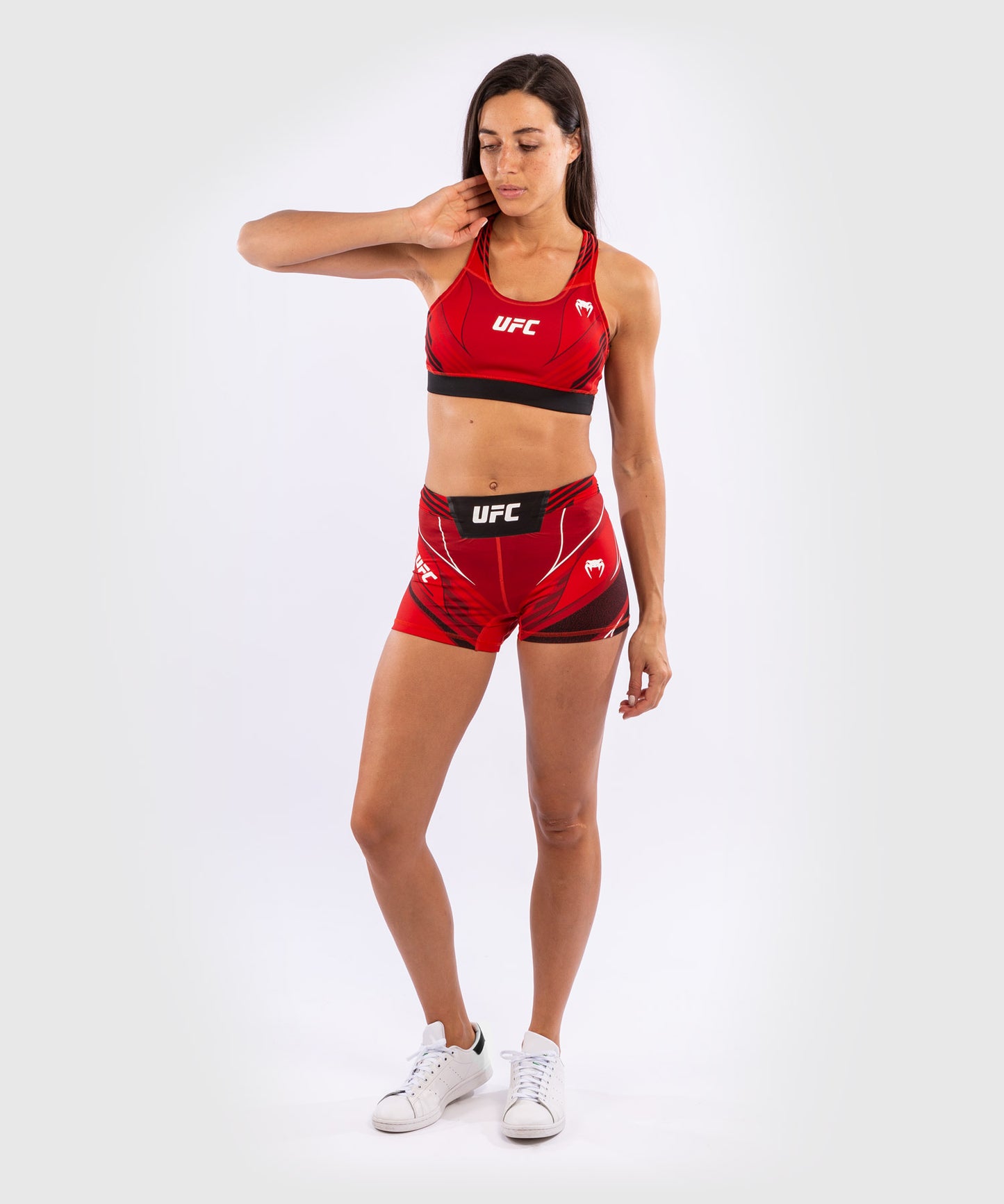 Pantalón De Vale Tudo Para Mujer UFC Venum Authentic Fight Night – Modelo Corto - Rojo