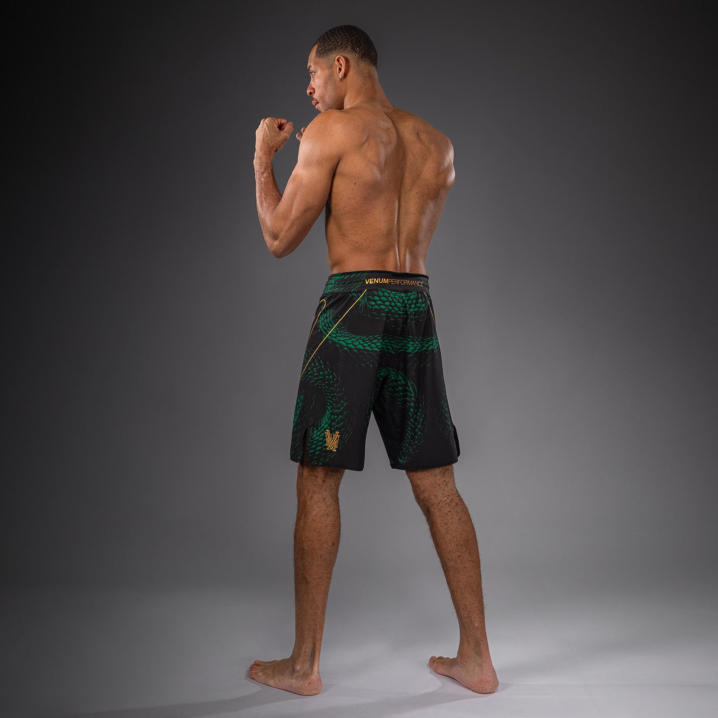 Venum Matupa Short de Combate - Negro/Verde/Oro