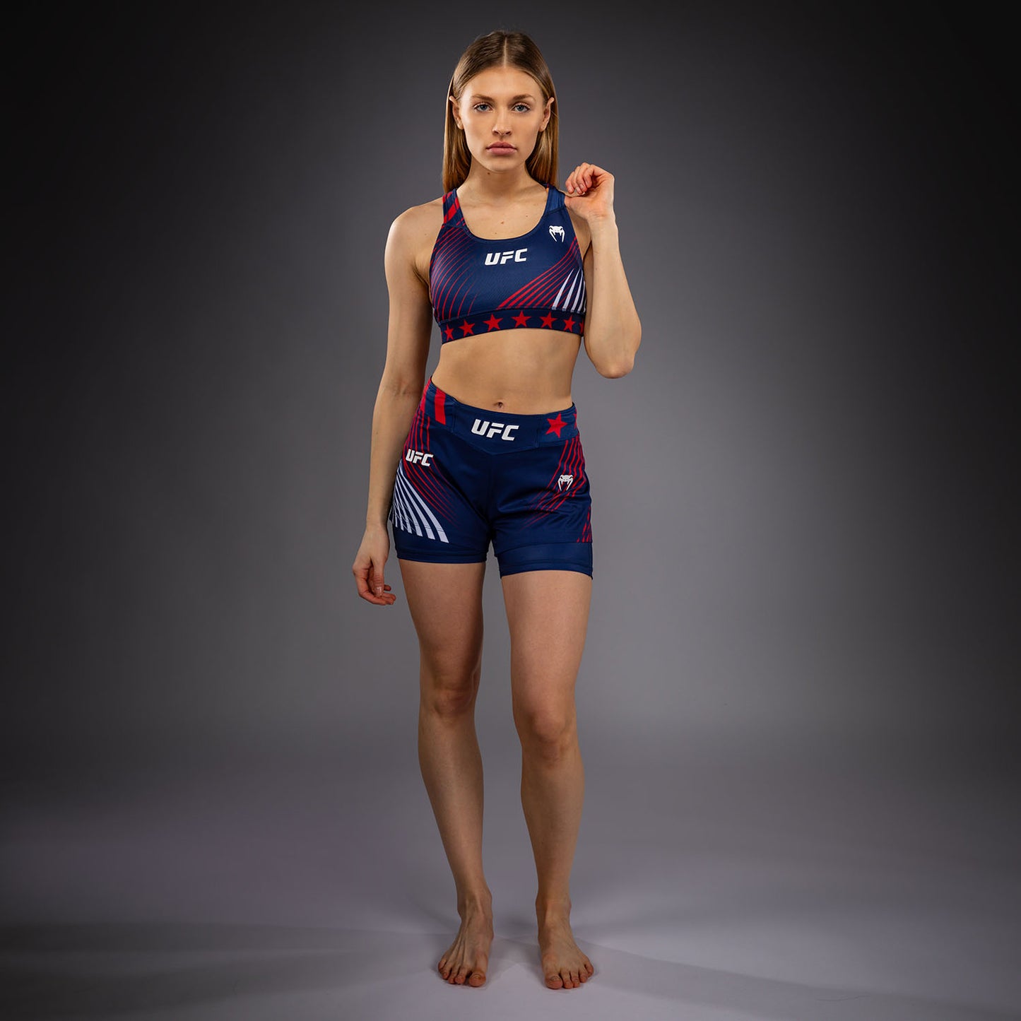 Official UFC Freedom 250 by Venum Authentic Fight Night Fight Shorts para mujer - Azul