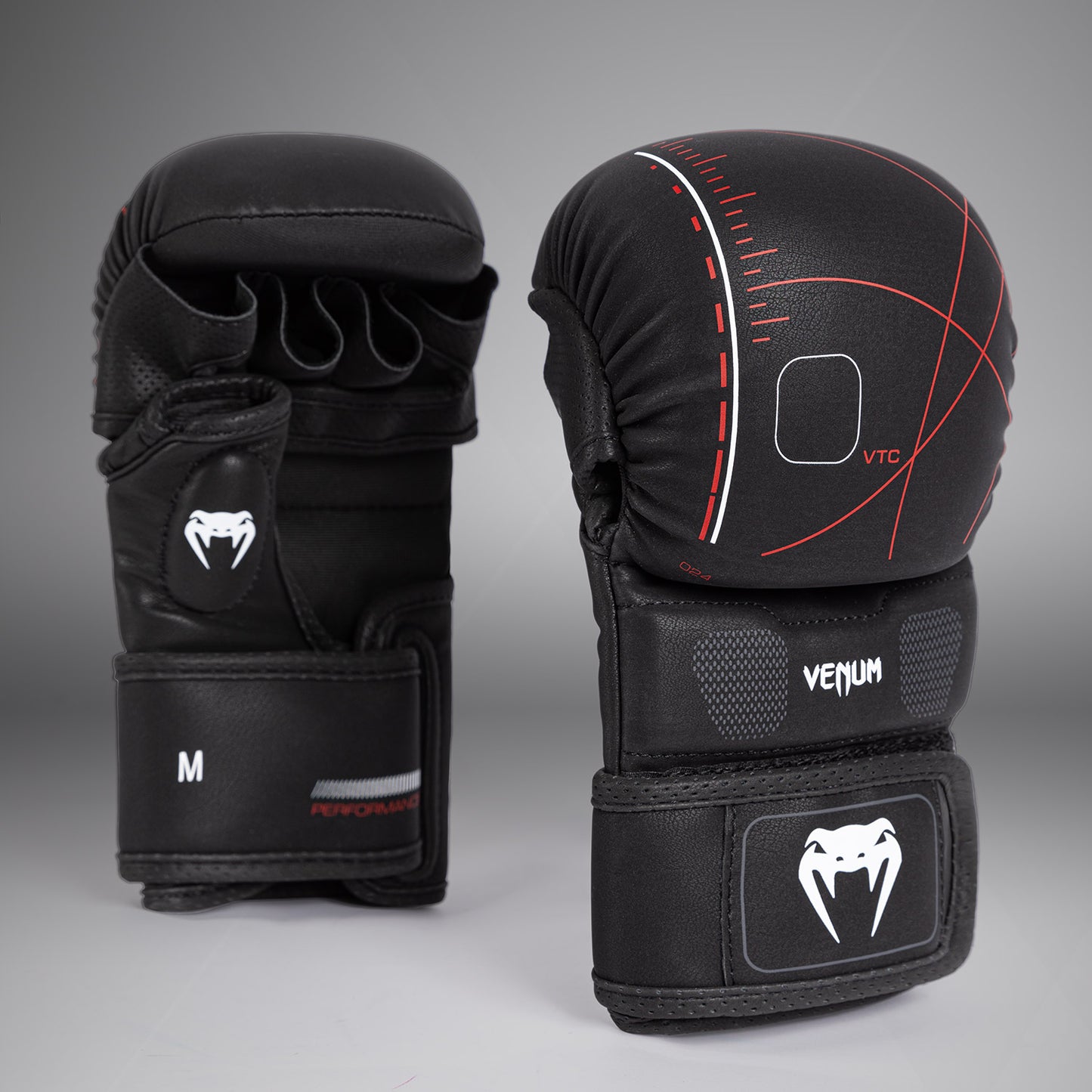 Venum Tactical XT Guantes de combate MMA - Negro/Rojo Fuego