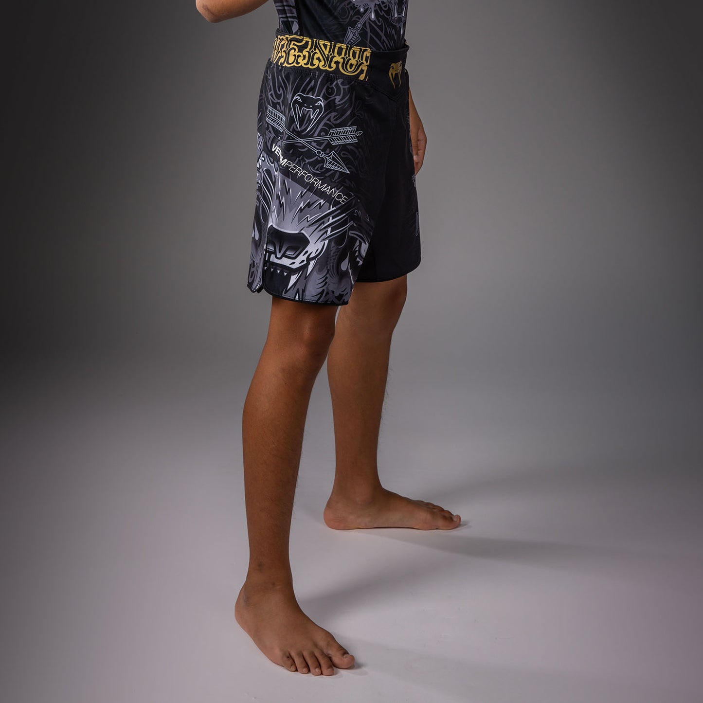 Venum Wolf Atak Short de Combate Para Niños – Negro/Gris