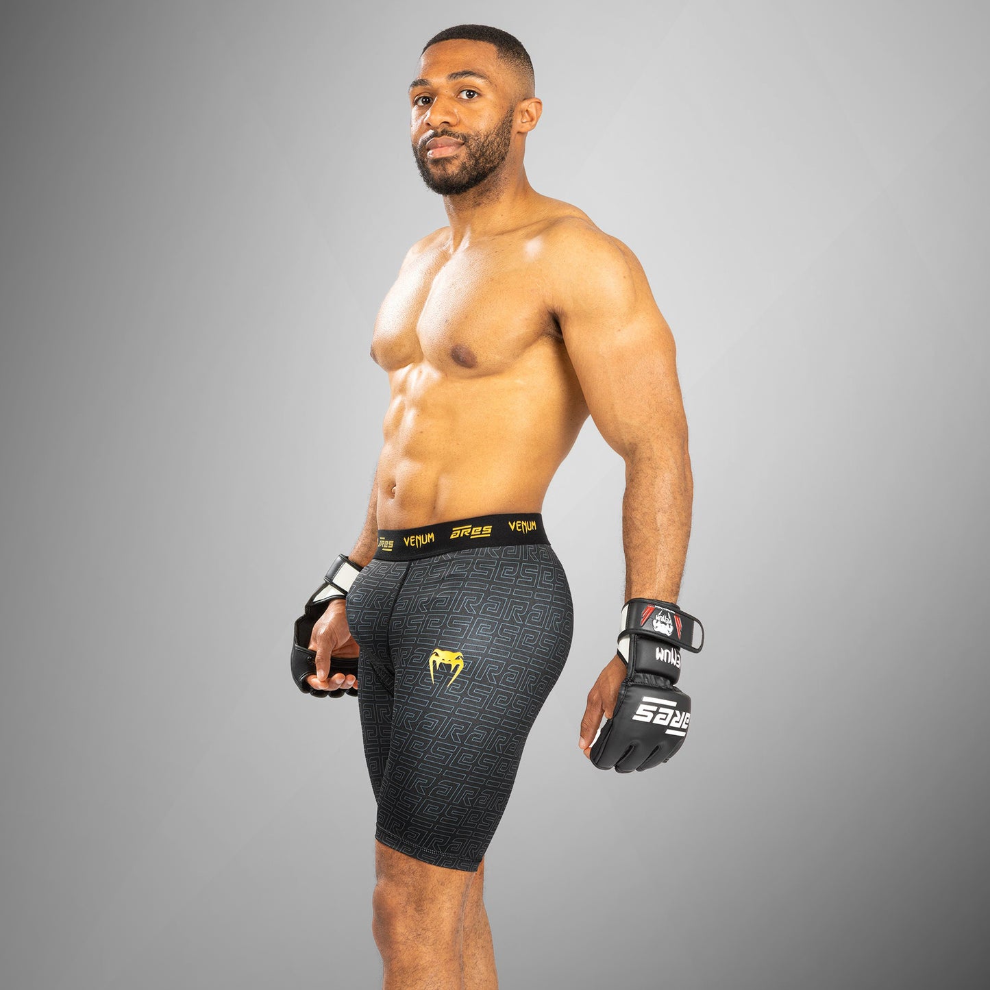 Venum x Ares Pantalones Vale Tudo para Hombre - Negro/Dorado