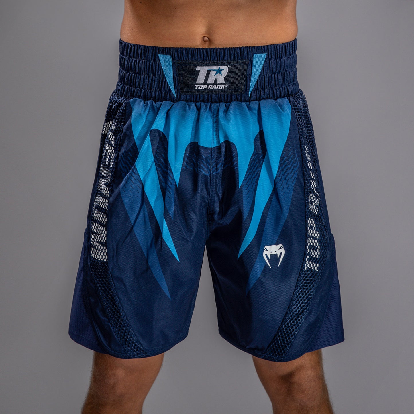 Venum x Top Rank Original Pantalones Cortos de Boxeo para Hombre - Azul Marino