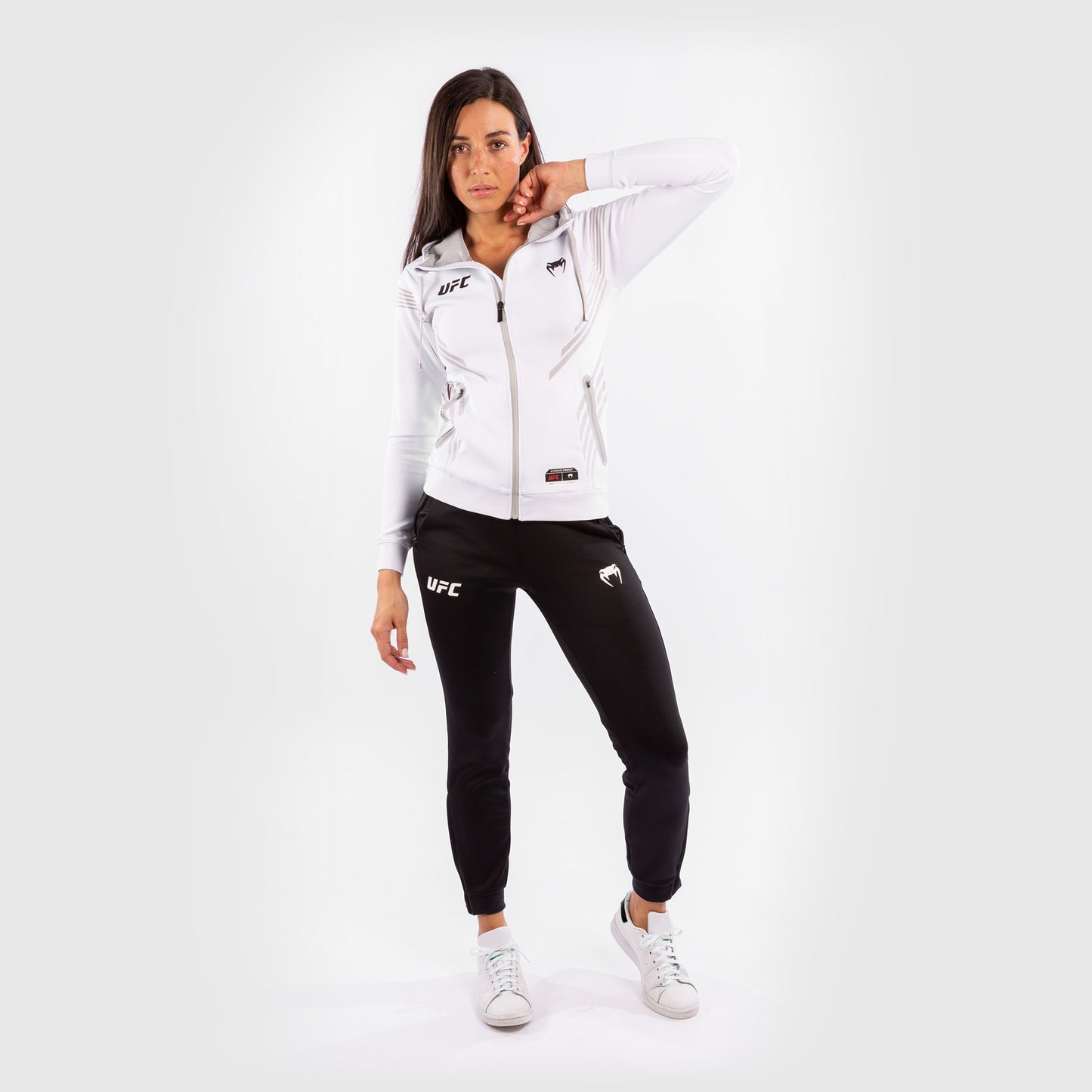 Sudadera Para Mujer Personalizada UFC Venum Authentic Fight Night Walkout - Blanco