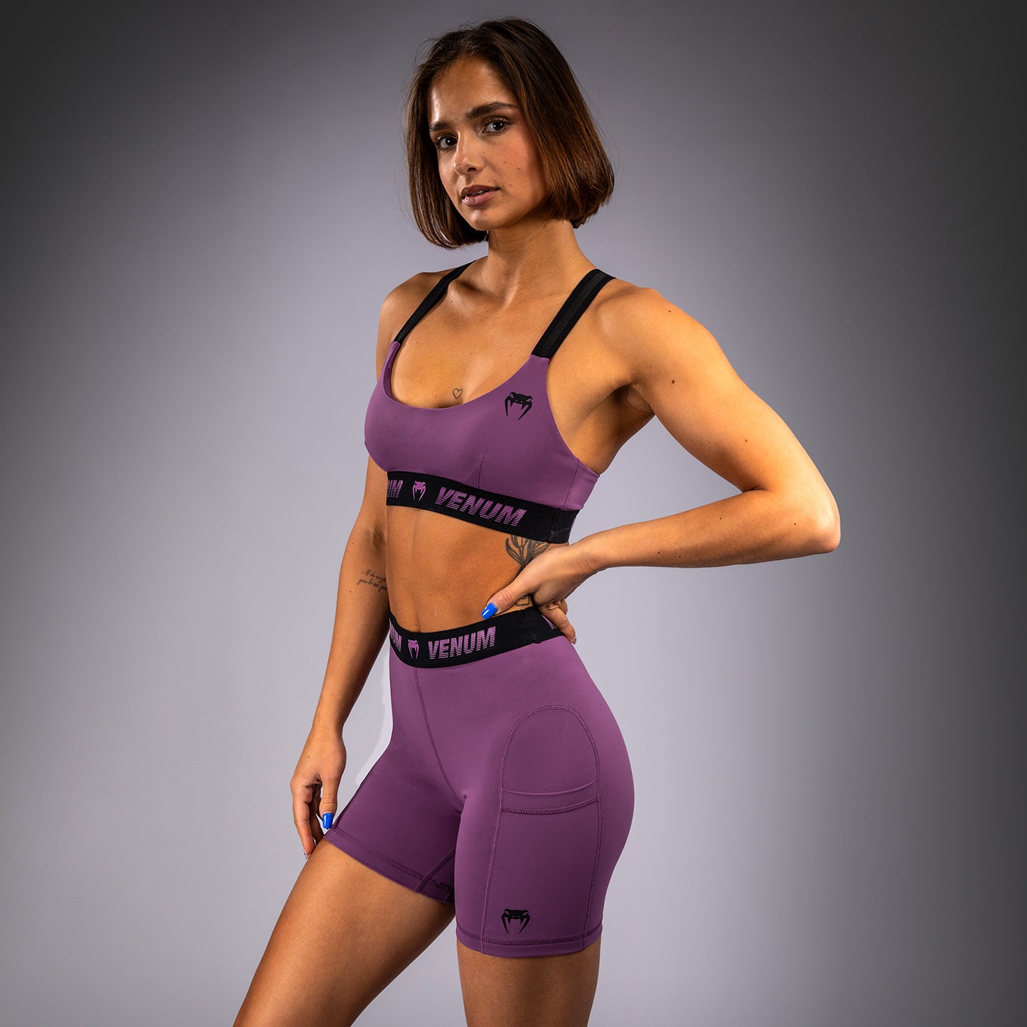 Venum Elevate Short Vale Tudo Largo para mujer - Dusky Orchid
