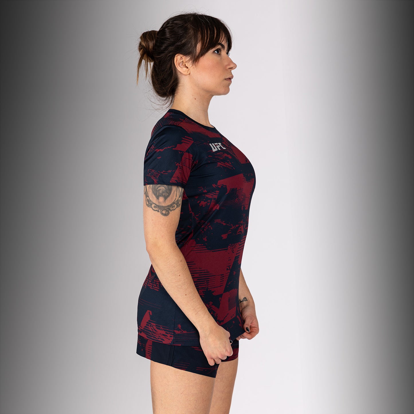 UFC Zenith by Venum Authentic Fight Week Camiseta de manga corta Performance Mujer - Azul marino/Burdeos/Plateado