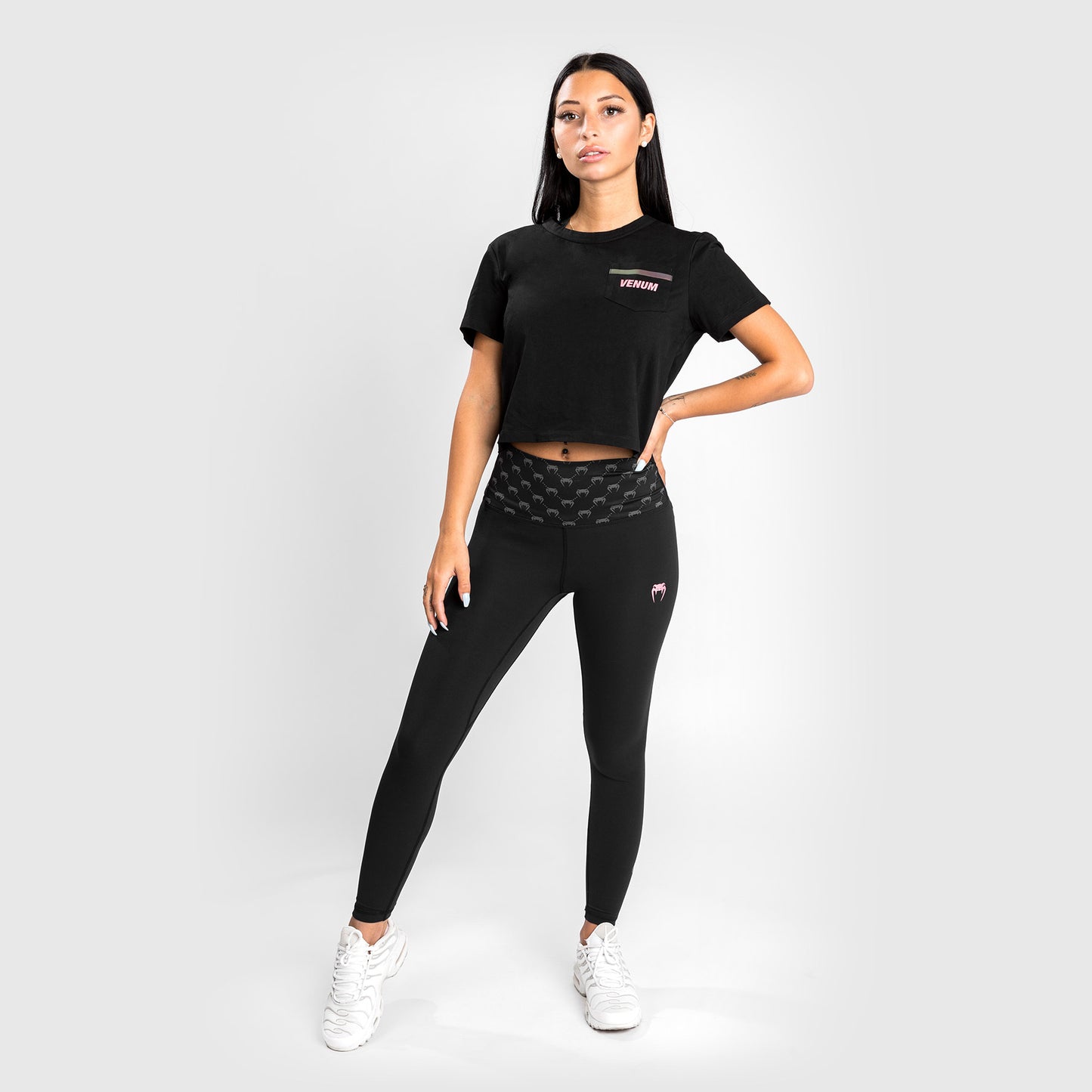 Leggings Venum Monogram 7/8 – Negro//Oro Rosa